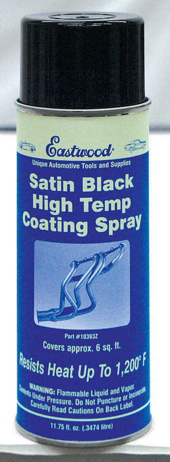 Eastwood 10393Z Hi Temp Coating Satin Black 11.75oz Aerosol Eastwood 10393Z