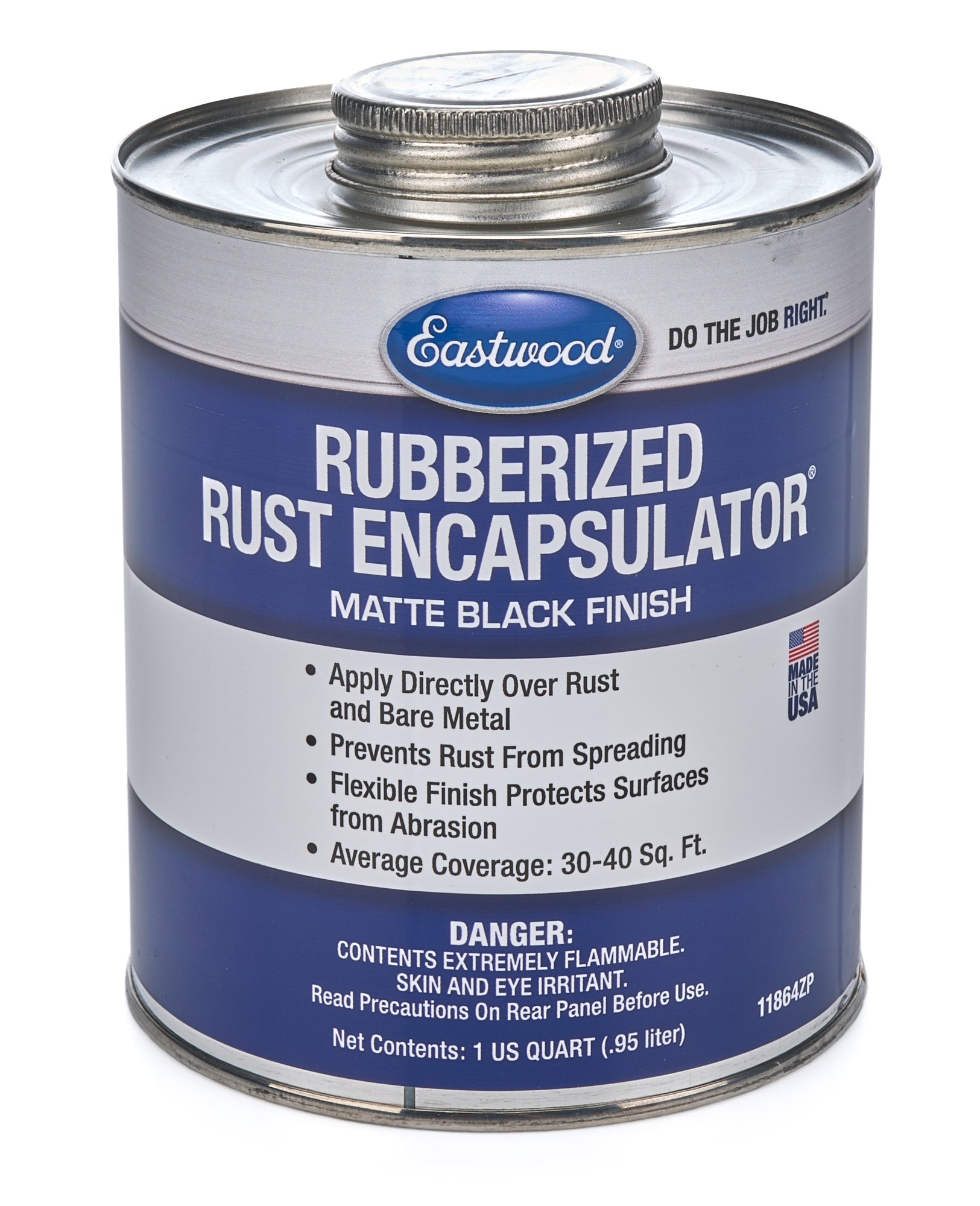 Eastwood 11864ZP Rust Encapsulator Black Rubbersized Quart Eastwood 11864ZP