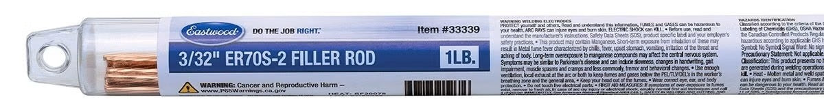 Eastwood 33339 Filler Rod ER70S-2 3/32 1LB Eastwood 33339
