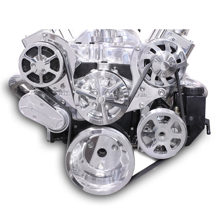 Eddie Motorsports MS107-55P Serpentine Pulley Kit Small Block Chevy Eddie Motorsports MS107-55P
