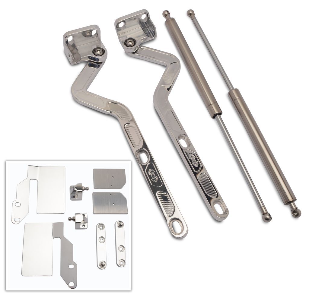 Eddie Motorsports MS149-28P Billet Hood Hinges Polished Eddie Motorsports MS149-28P