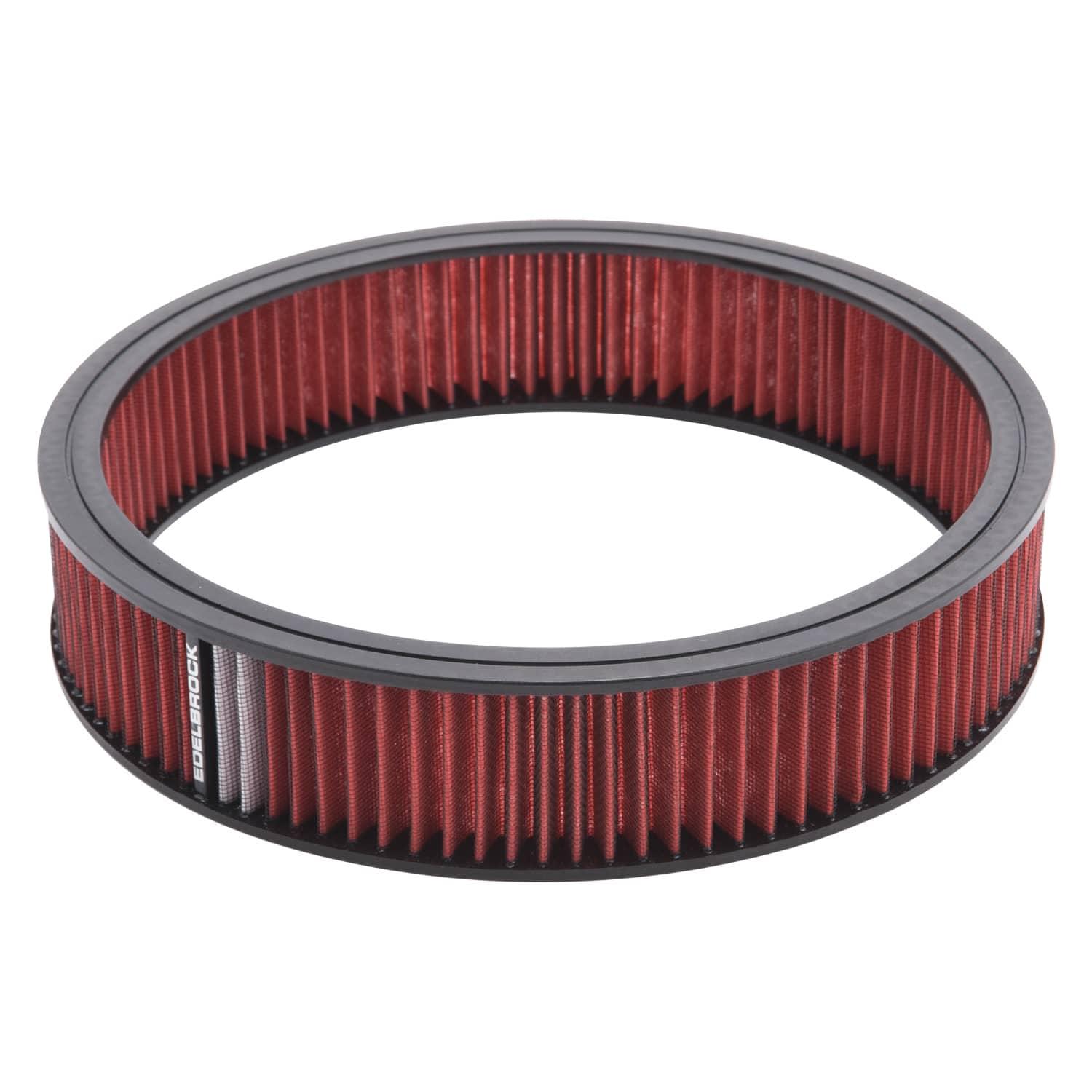 Edelbrock 43666 REUSABLE 14" AIR FILTER (RED) Edelbrock 43666