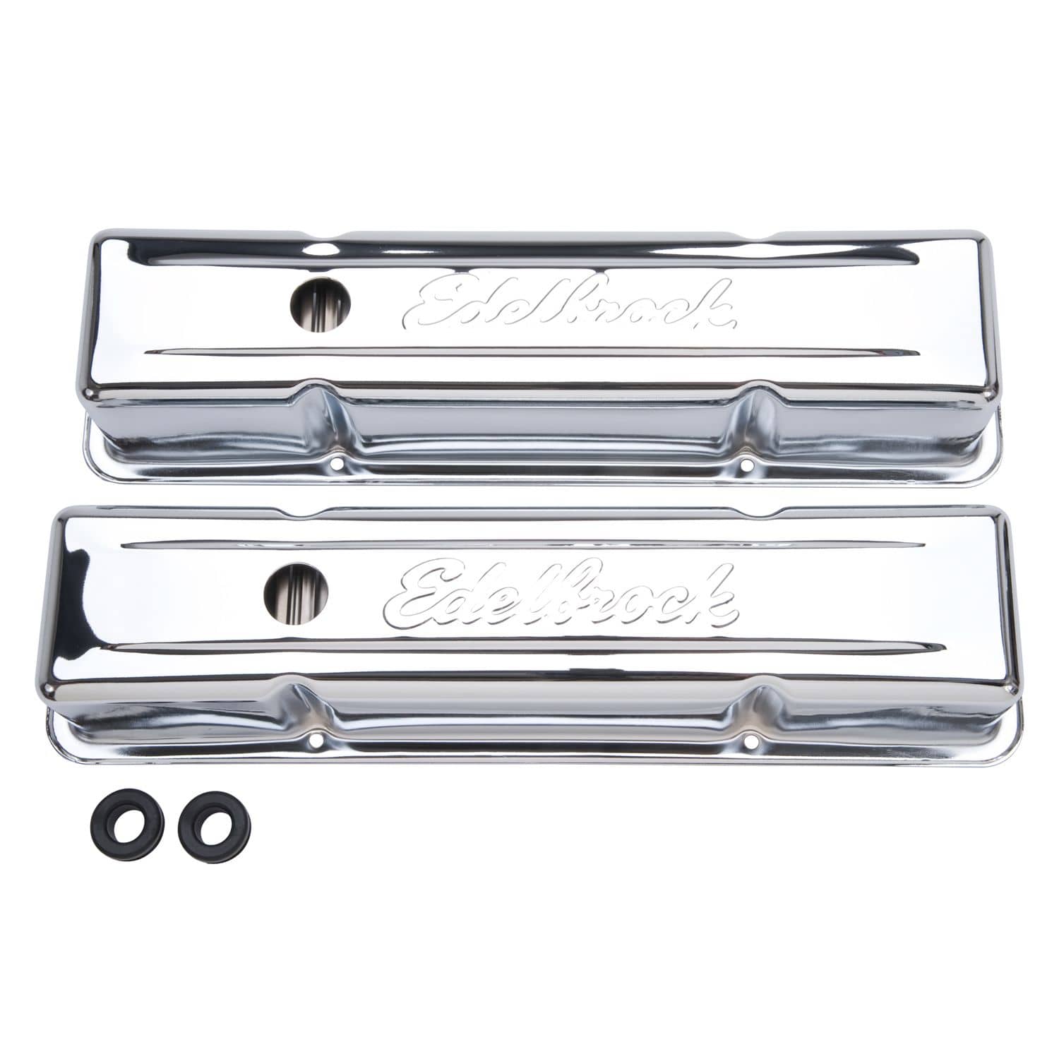 Edelbrock 4649 VALVE CVR CHROME CHEV Edelbrock 4649