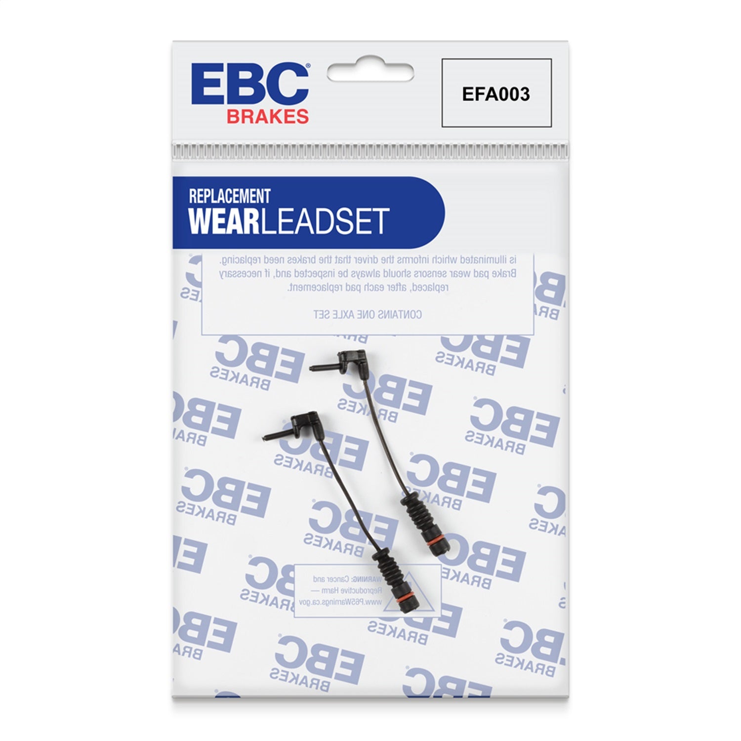 EBC Brakes EFA003 Brake Wear Lead Sensor Kit; For FMSI Pad No. D495; EBC Brakes EFA003