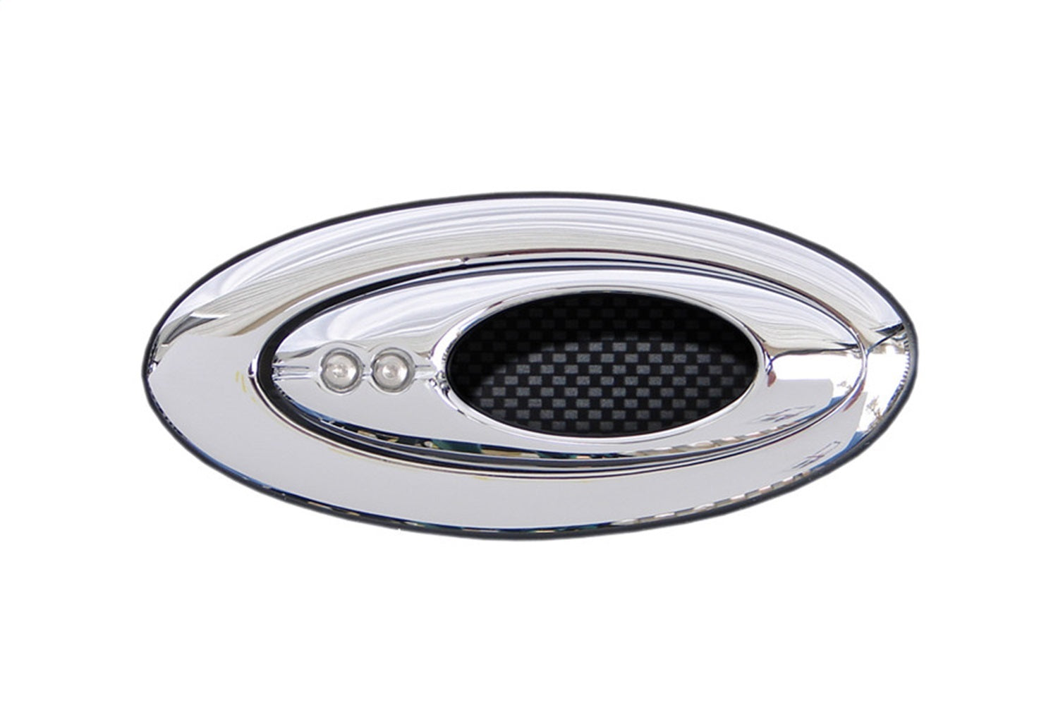 Clayton Machine Works EL-503 Interior Door Handle; Front; Cast Aluminum; Open Ellipse; w/Inserts; Chrome; Clayton Machine Works EL-503
