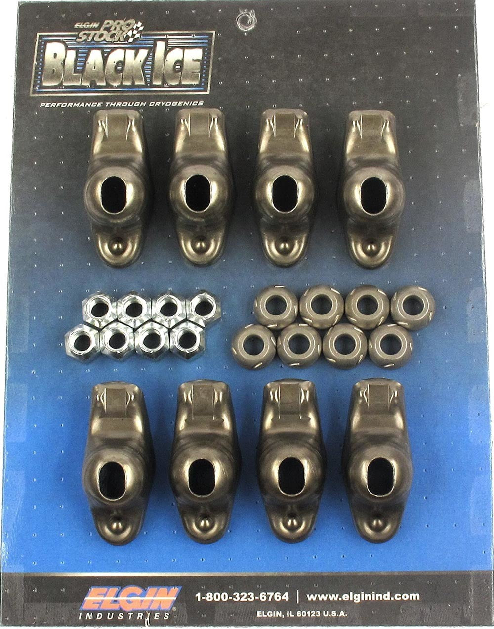 Elgin ICE410738 SBC Black Ice Rocker Arm Kit 1.6 Ratio (8pk) Elgin ICE410738