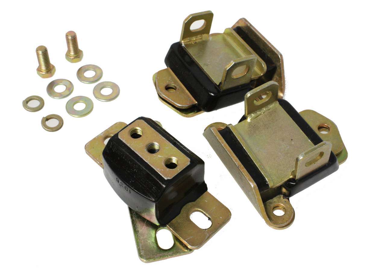 Energy Suspension 3.1120G SBC Motor & Trans Mount Kit Zinc Finish Black Energy Suspension 3.1120G