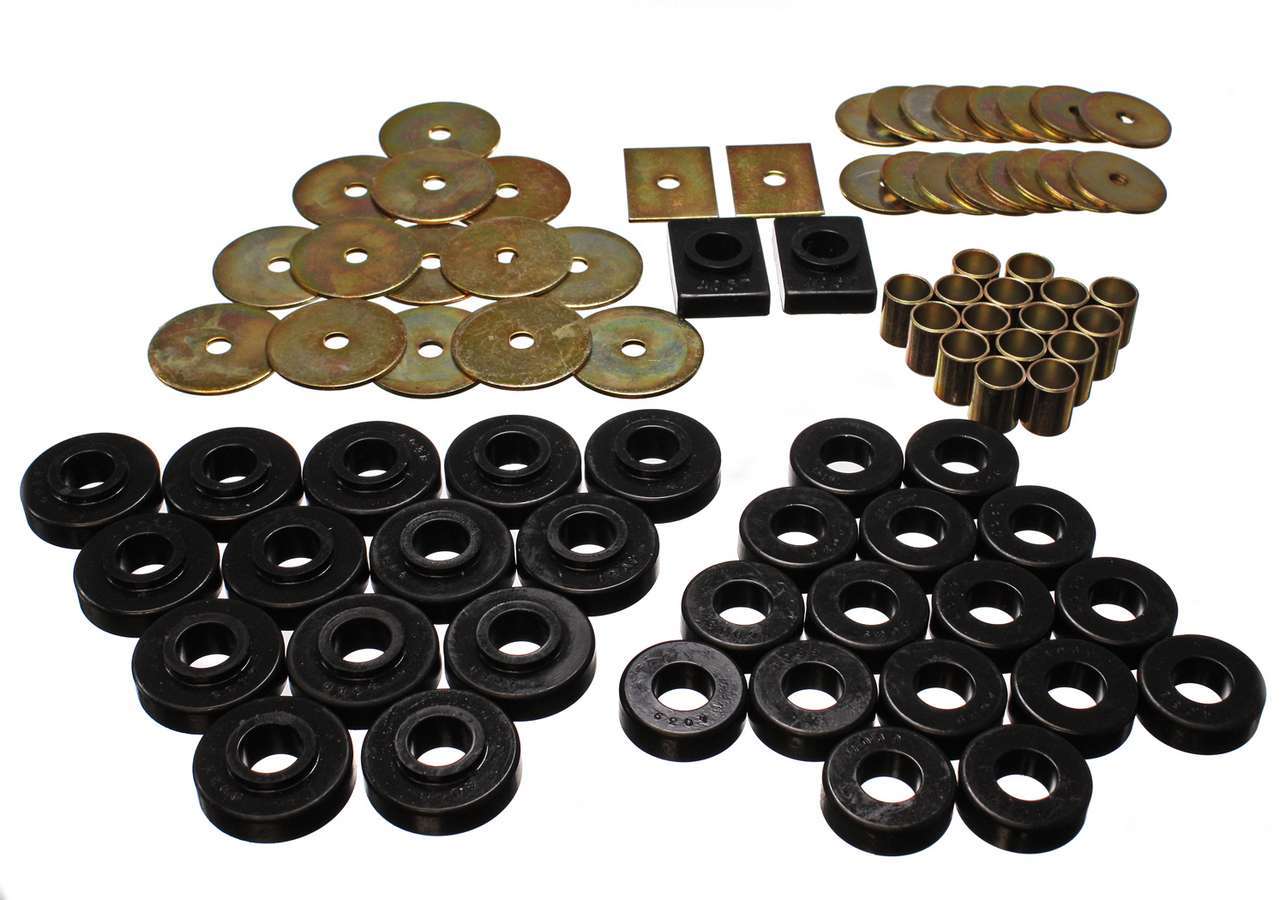 Energy Suspension 3.4120G 55-57 Chevy Body Mounts Black (2 Door Hard Top) Energy Suspension 3.4120G