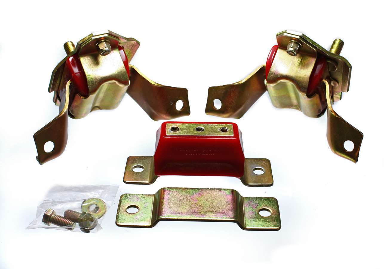 Energy Suspension 4.1124R 5.0L Mustang Motor Mounts & Trans- Red Energy Suspension 4.1124R