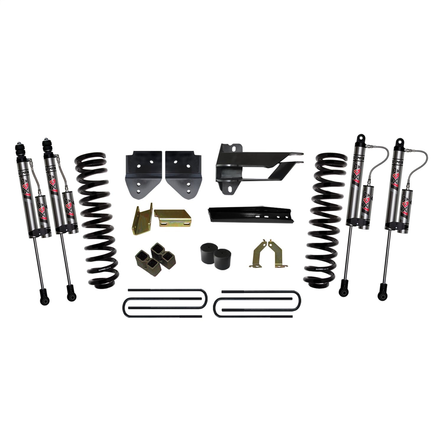 Skyjacker F17451K-X 4 in. Suspension Lift Kit With ADX 2.0 Remote Reservoir Monotube Shocks. Skyjacker F17451K-X