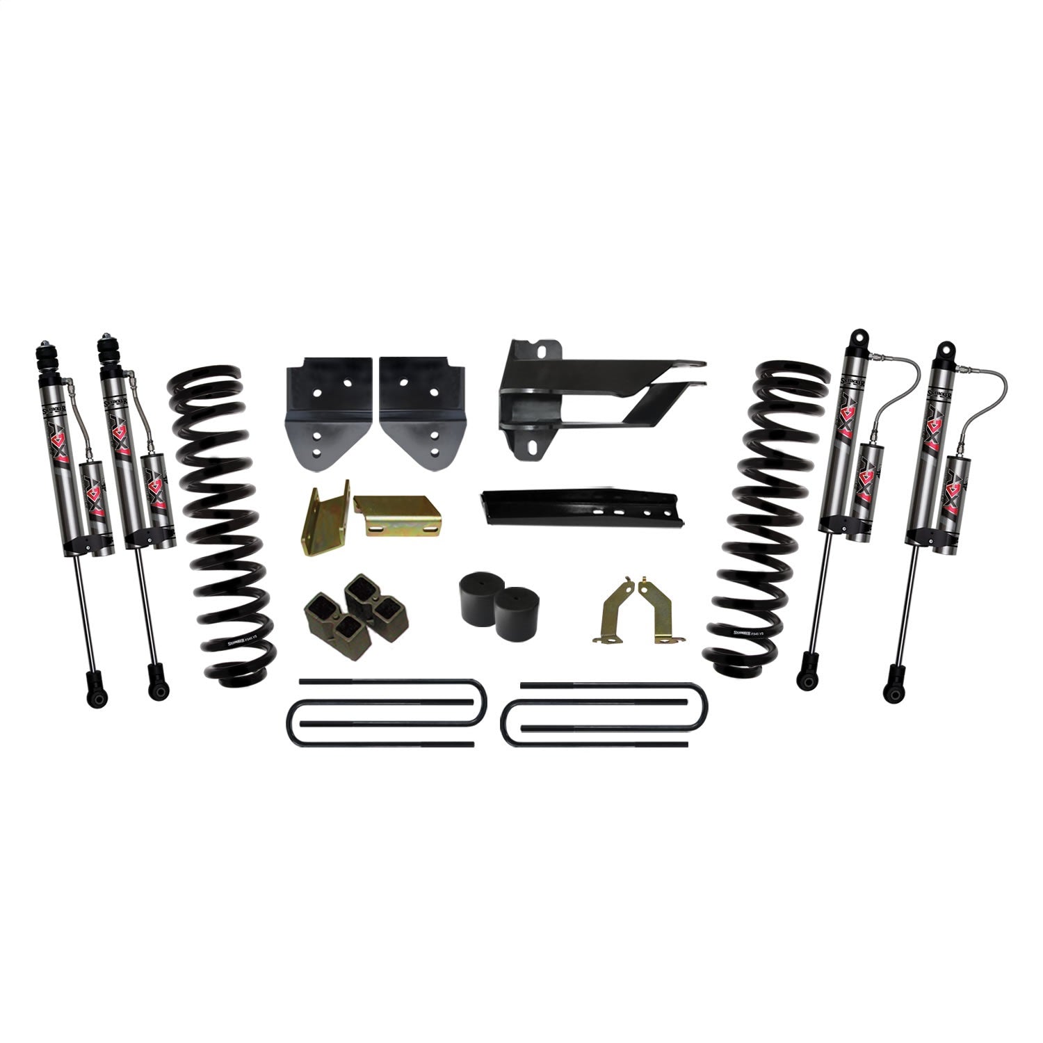 Skyjacker F17451K3-X 4 in. Suspension Lift Kit With ADX 2.0 Remote Reservoir Monotube Shocks. Skyjacker F17451K3-X