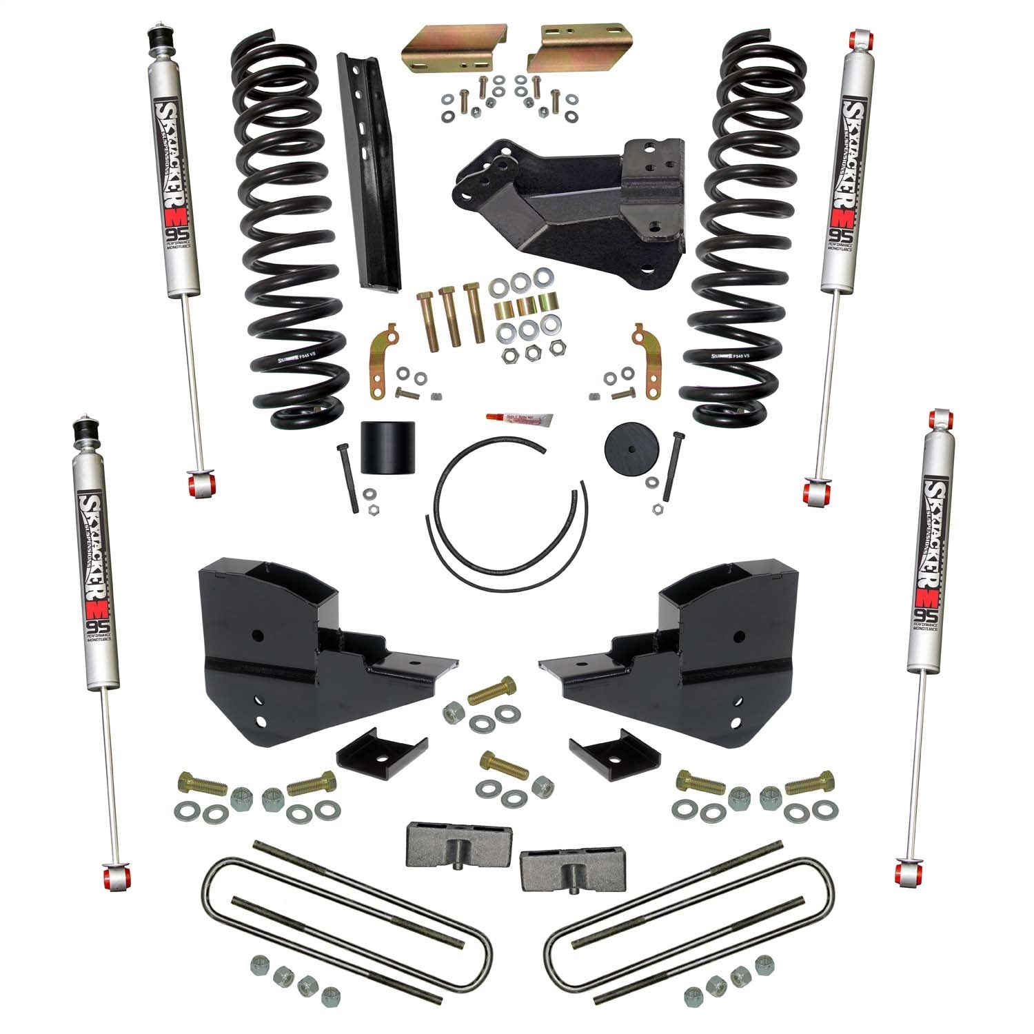 Skyjacker F23451K-M 4 in. Suspension Lift Kit with Front Coils; Rear Blocks;/M95 Monotube Shocks. Skyjacker F23451K-M