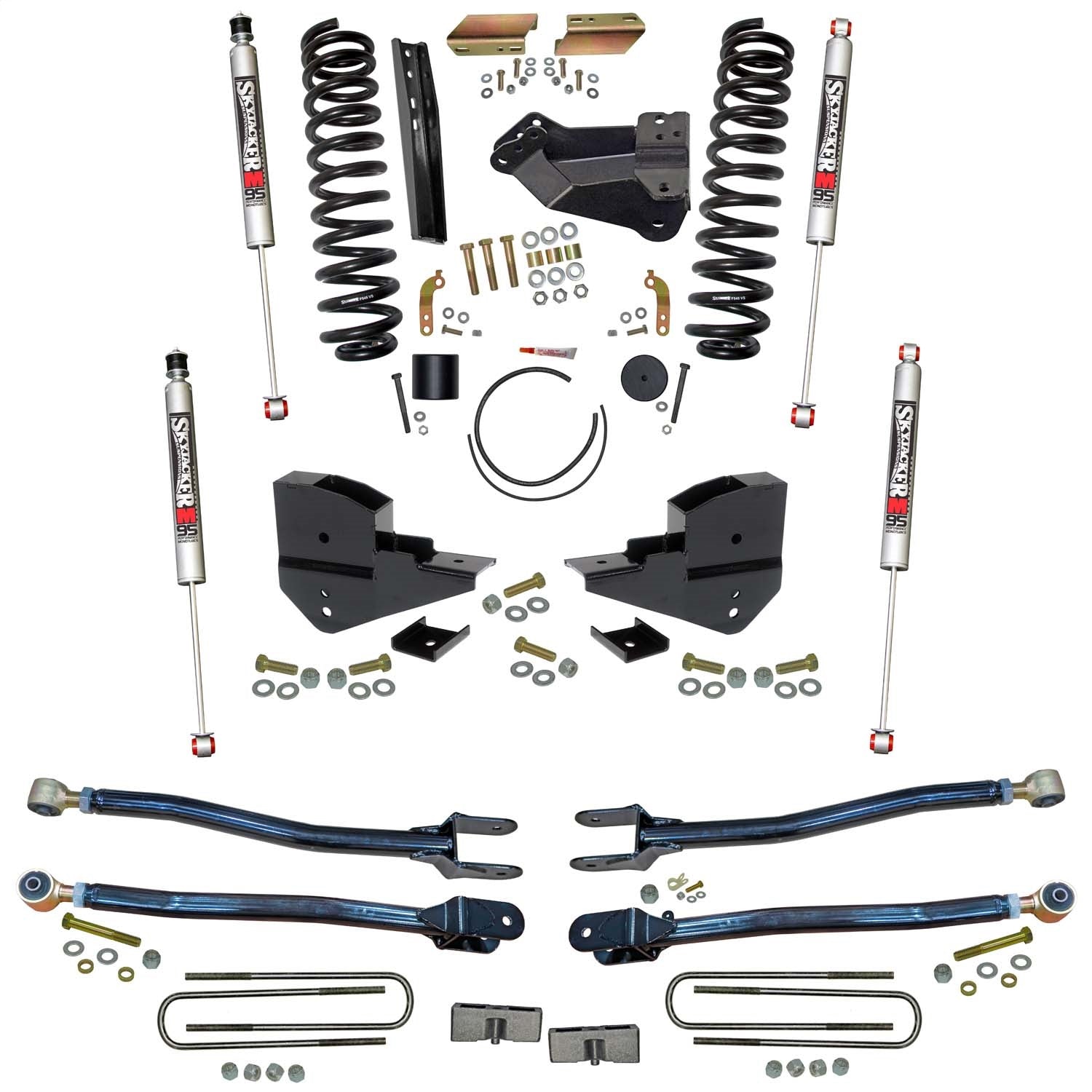 Skyjacker F234524K-M 4 in. Suspension Lift Kit with 4-Link Conversion and M95 Monotube Shocks. Skyjacker F234524K-M