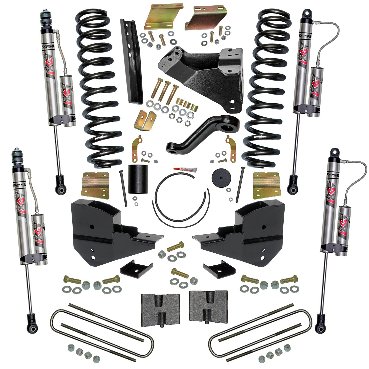 Skyjacker F23651K-X 6 in. Lift Kit with Coils; Blocks; and ADX 2.0 Remote Reservoir Shocks. Skyjacker F23651K-X