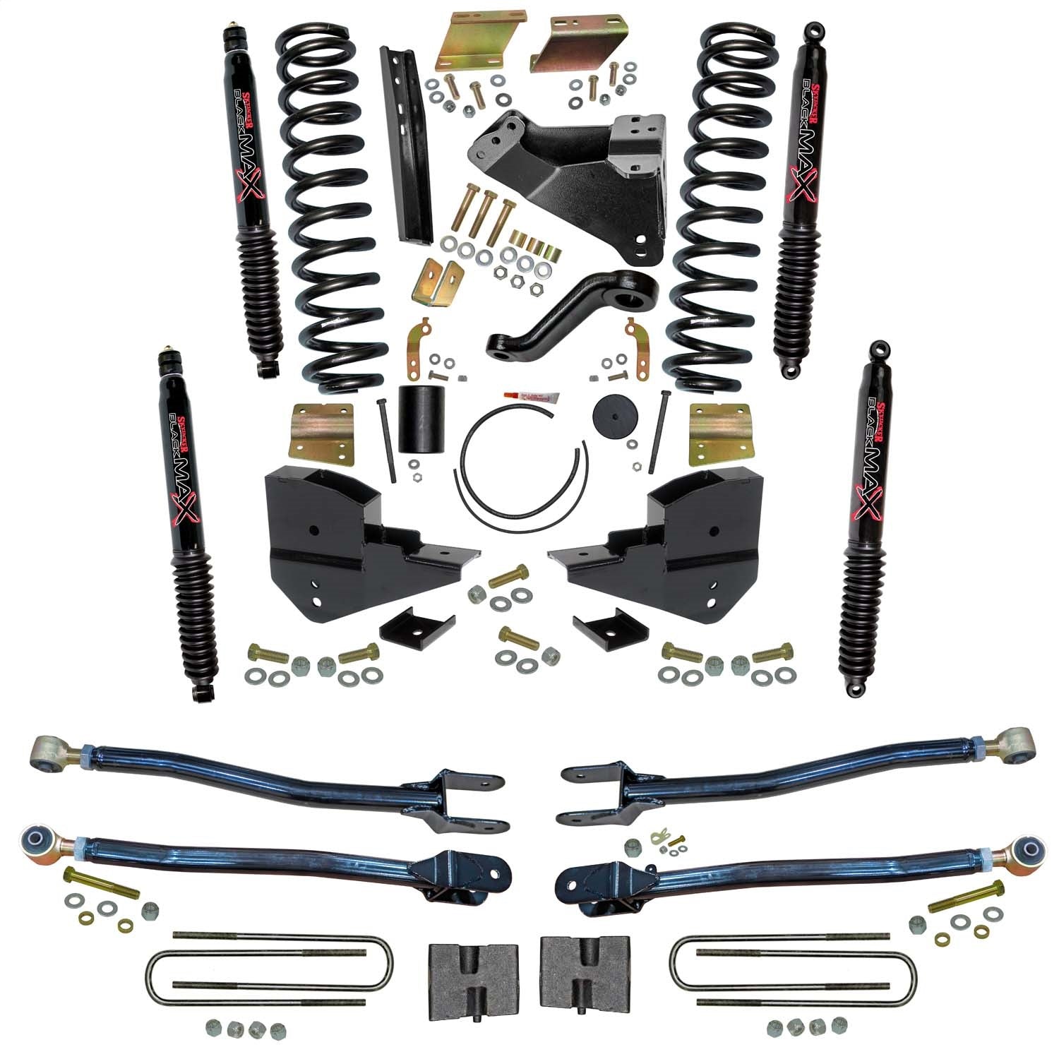 Skyjacker F236524K-B 6 in. Suspension Lift Kit with 4-Link Conversion and Black MAX Shocks. Skyjacker F236524K-B