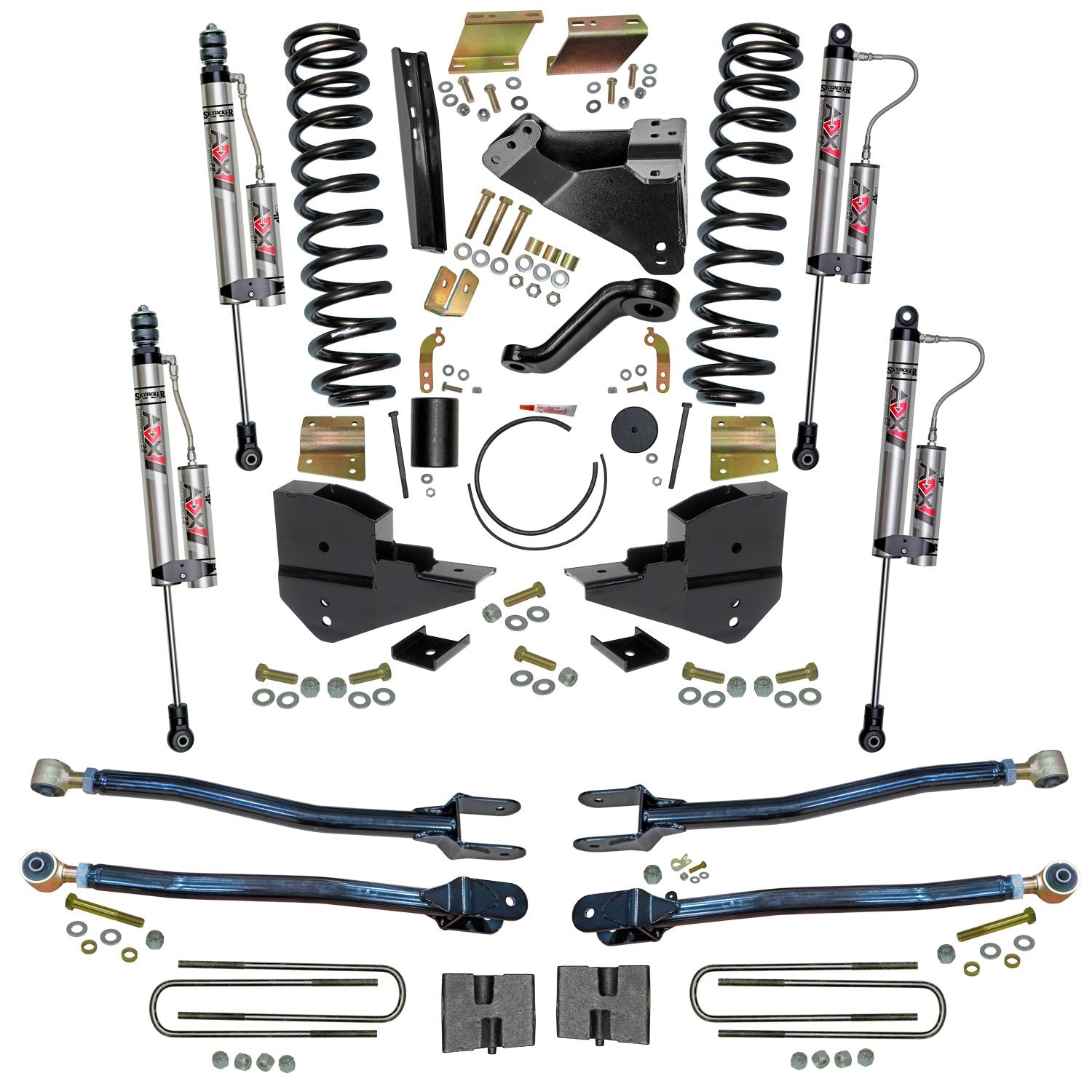 Skyjacker F236524K-X 6 in. Lift Kit with 4-Link Conversion and ADX 2.0 Remote Reservoir Shocks. Skyjacker F236524K-X