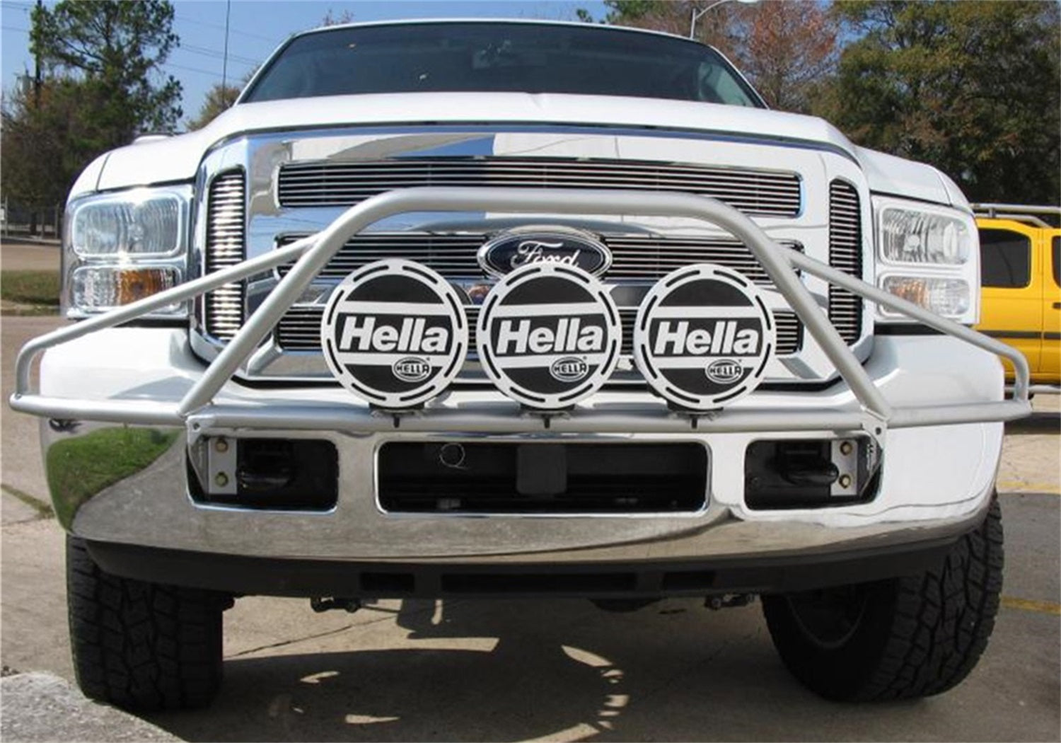 N-Fab F99350LH Light Mounting-Pre-Runner Light Bar-99-07 F250/350/Excursion-Gloss Blk N-Fab F99350LH