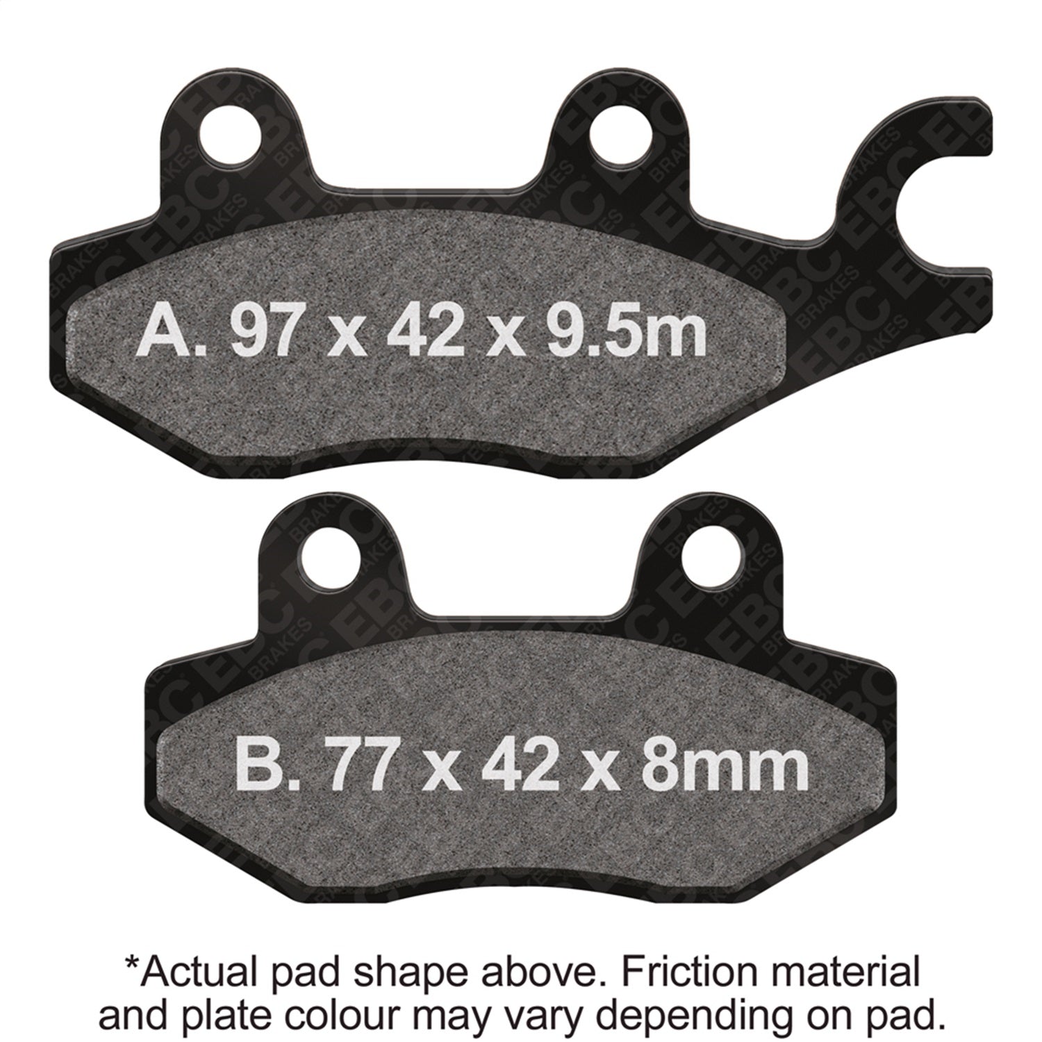 EBC Motorcycle Brakes FA165/2R R Series Heavy Duty Sintered Pads; ATV Grade; Not For Highway Use; EBC Motorcycle Brakes FA165/2R