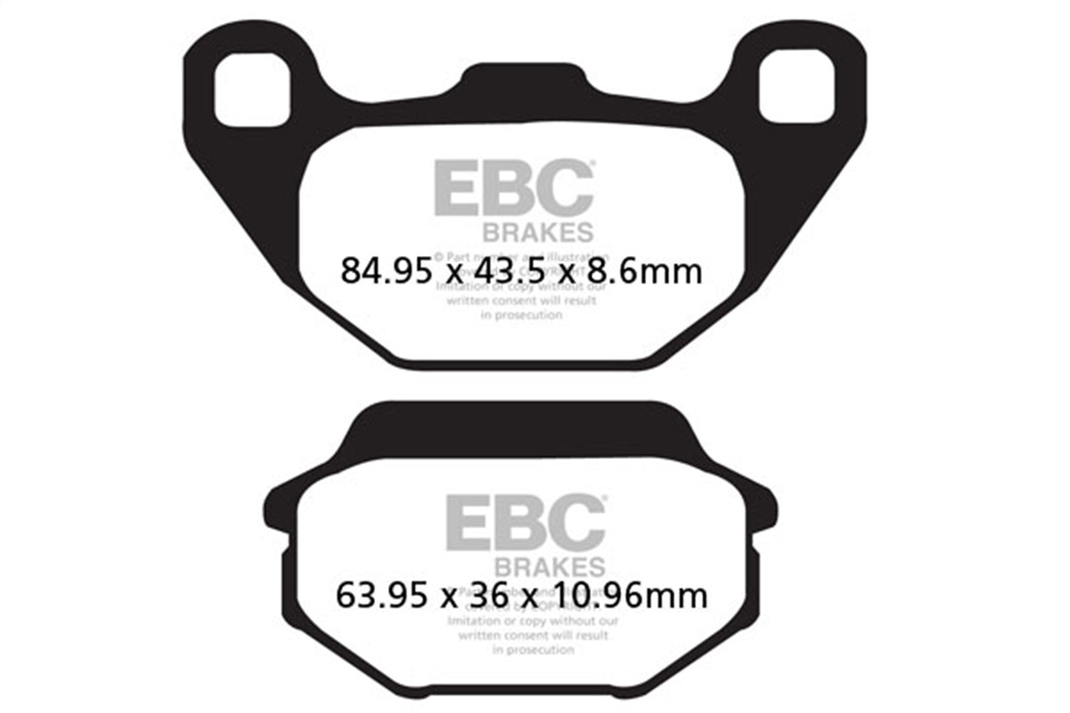 EBC Motorcycle Brakes FA305R R Series Heavy Duty Sintered Pads; ATV Grade; Not For Highway Use; EBC Motorcycle Brakes FA305R