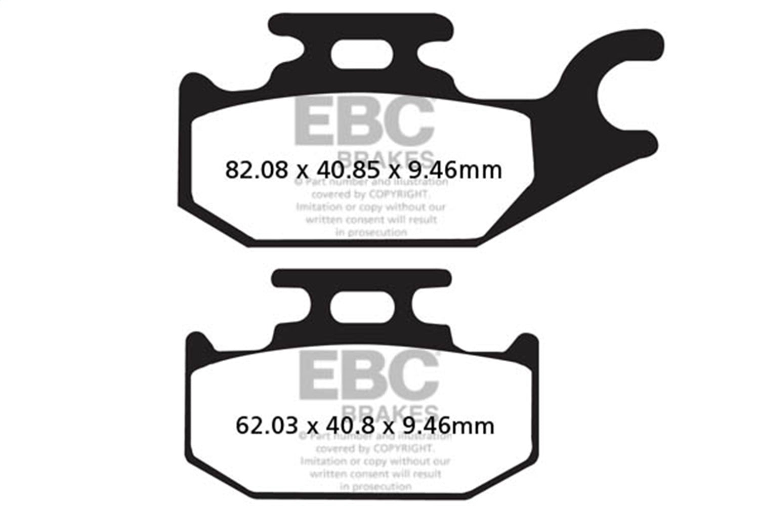 EBC Motorcycle Brakes FA307X Carbon X Pads For Enduro/MX Bikes; EBC Motorcycle Brakes FA307X