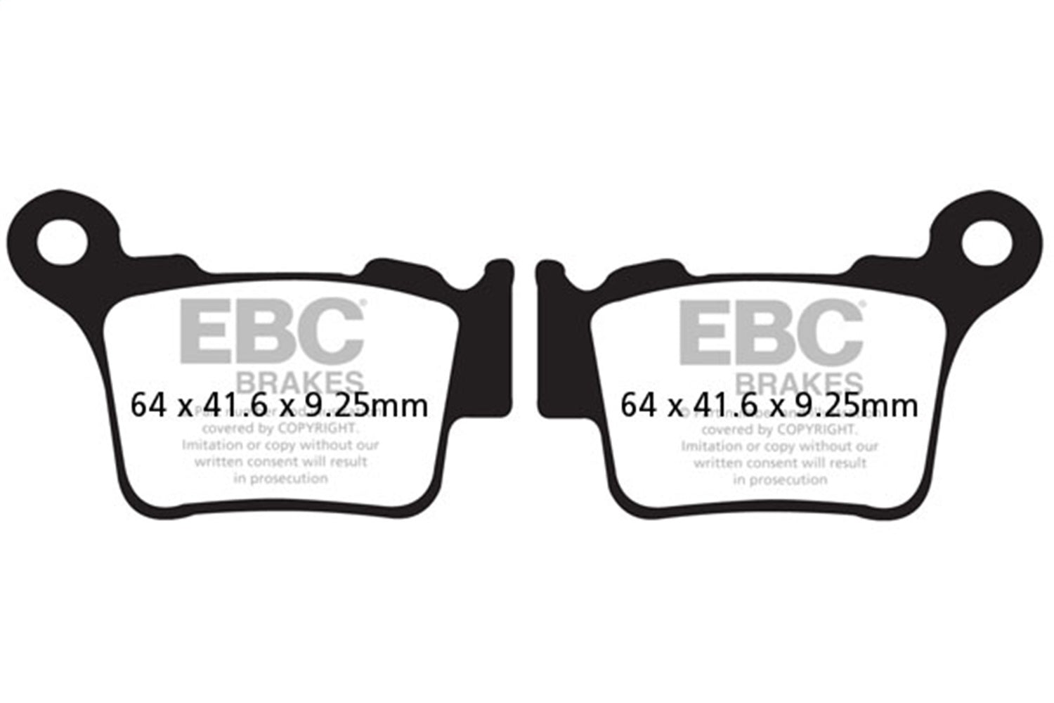 EBC Motorcycle Brakes FA368R R Series Heavy Duty Sintered Pads; ATV Grade; Not For Highway Use; EBC Motorcycle Brakes FA368R