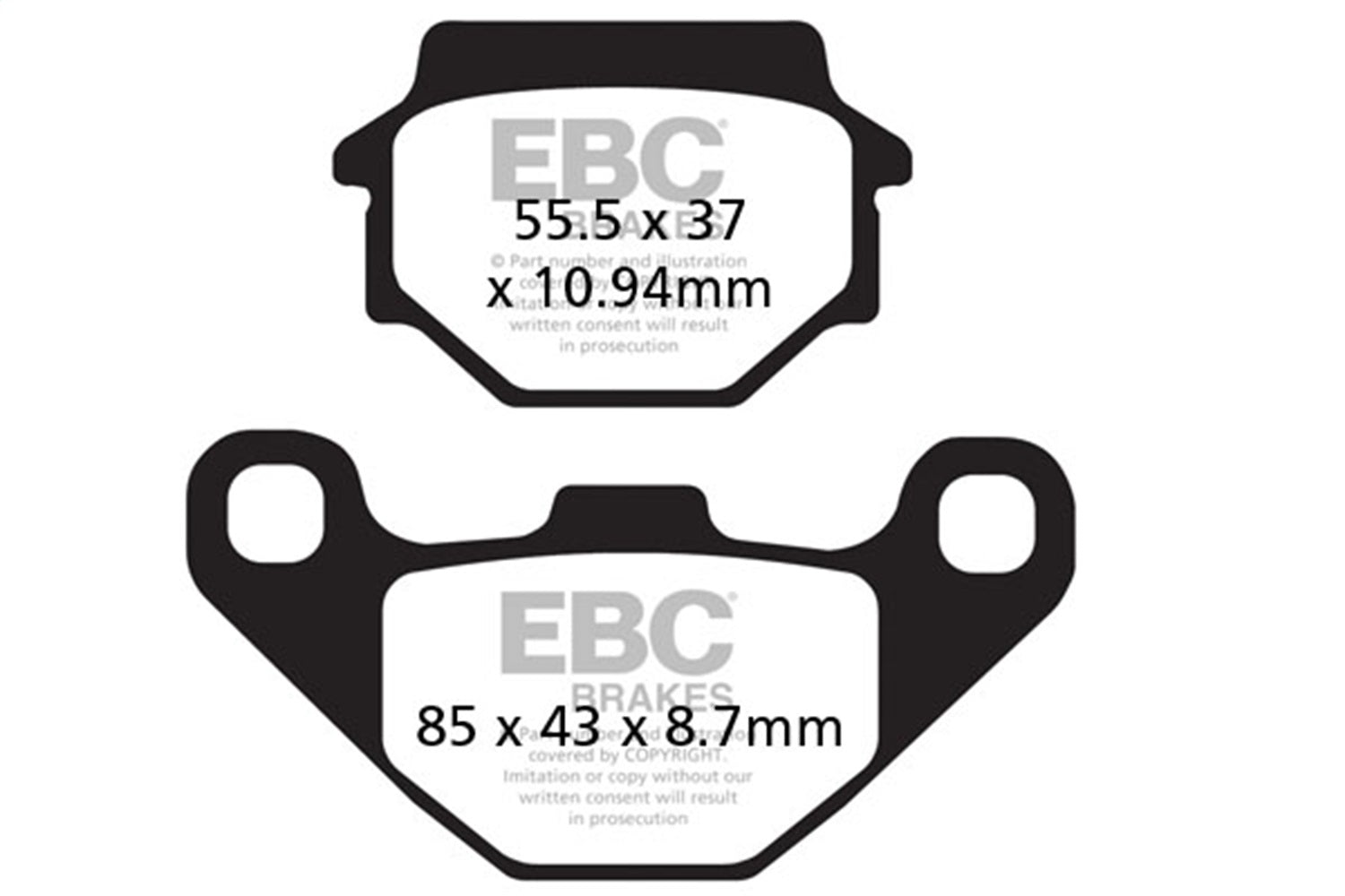 EBC Motorcycle Brakes FA372X Carbon X Pads For Enduro/MX Bikes; EBC Motorcycle Brakes FA372X