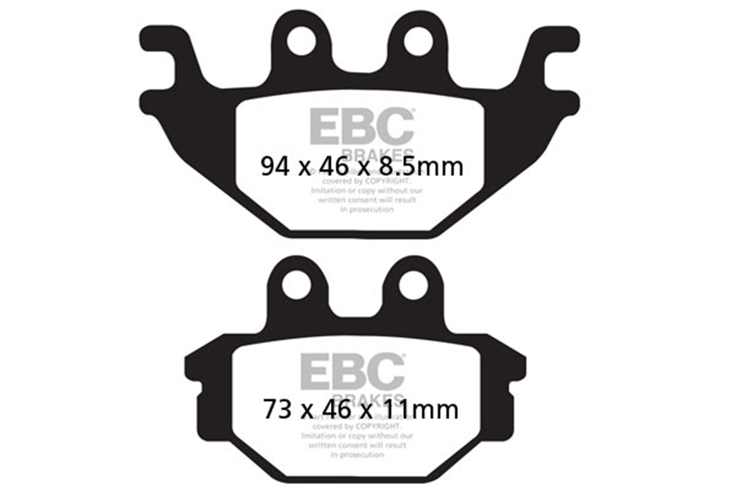 EBC Motorcycle Brakes FA377R R Series Heavy Duty Sintered Pads; ATV Grade; Not For Highway Use; EBC Motorcycle Brakes FA377R