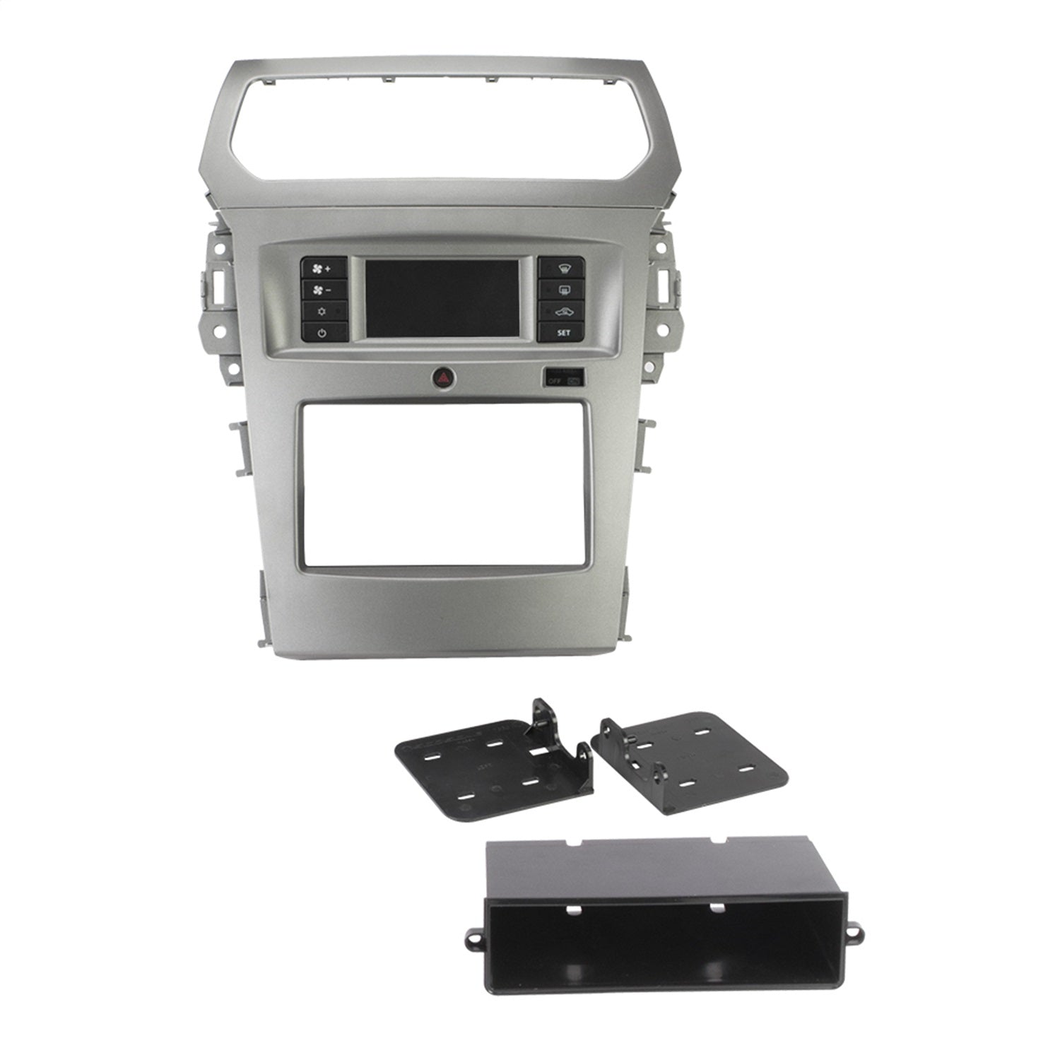 Scosche FD6201CHB Custom Fit ISO Double DIN Or Single DIN w/Pocket Dash Kit Scosche FD6201CHB
