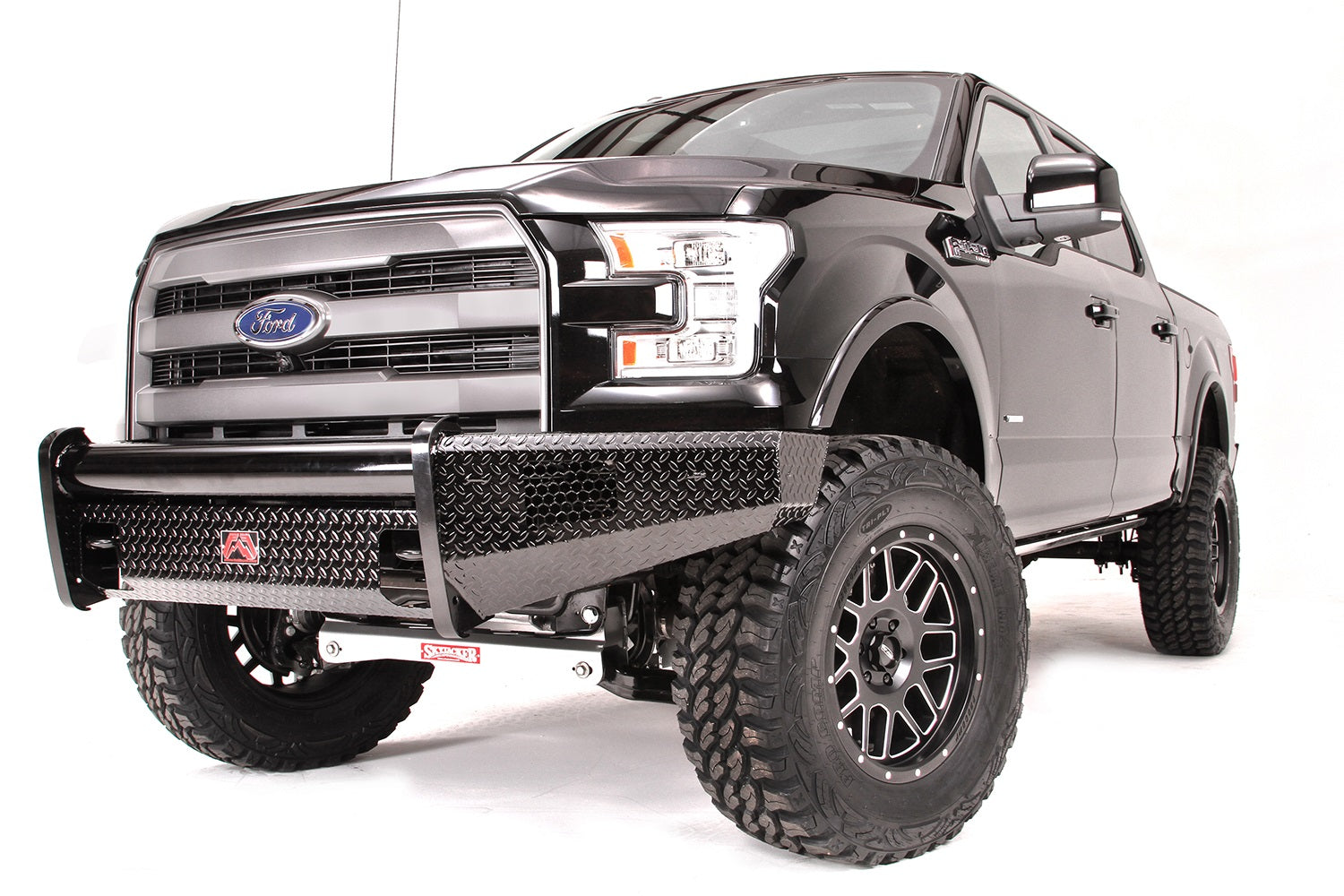 Fab Fours FF09-K1961-1 Black Steel Front Ranch Bumper Fab Fours FF09-K1961-1