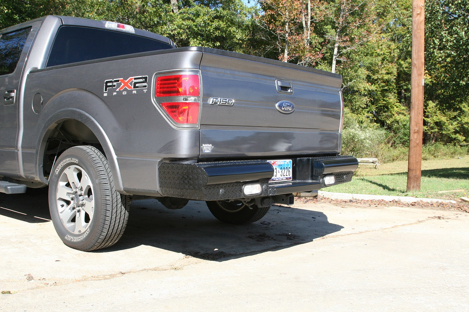 Fab Fours FF09-T1750-1 Black Steel Ranch Rear Bumper; 2 Stage Black Powder Coated; Fab Fours FF09-T1750-1