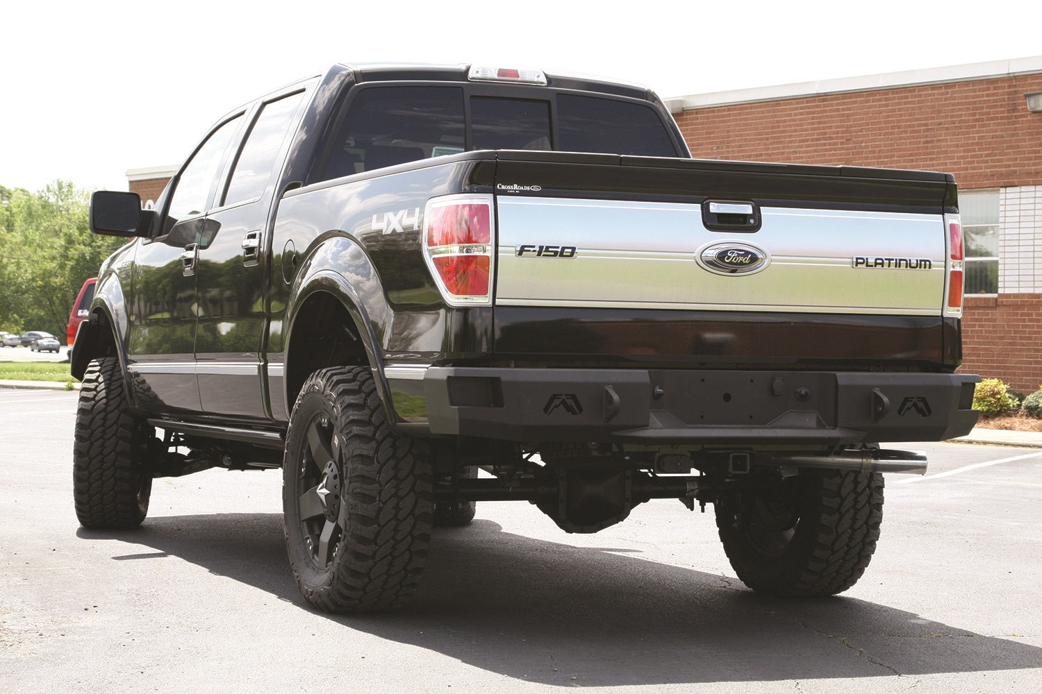 Fab Fours FF09-W1750-B Heavy Duty Rear Bumper; Uncoated/Paintable; Incl. 0.75 in. D-Ring Mount; Fab Fours FF09-W1750-B