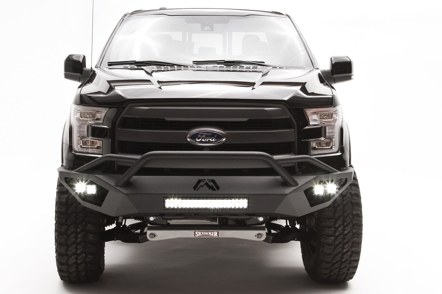 Fab Fours FF15-D3252-B Vengeance Front Bumper; Uncoated/Paintable; Pre-Runner; [AWSL]; Fab Fours FF15-D3252-B