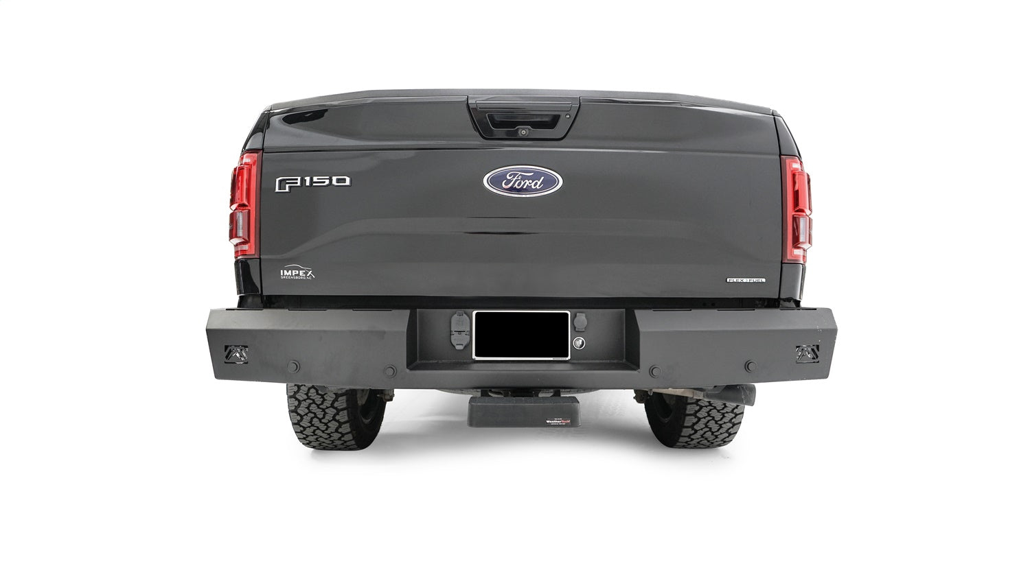 Fab Fours FF15-RT3250-1 Red Steel Rear Bumper; Fab Fours FF15-RT3250-1