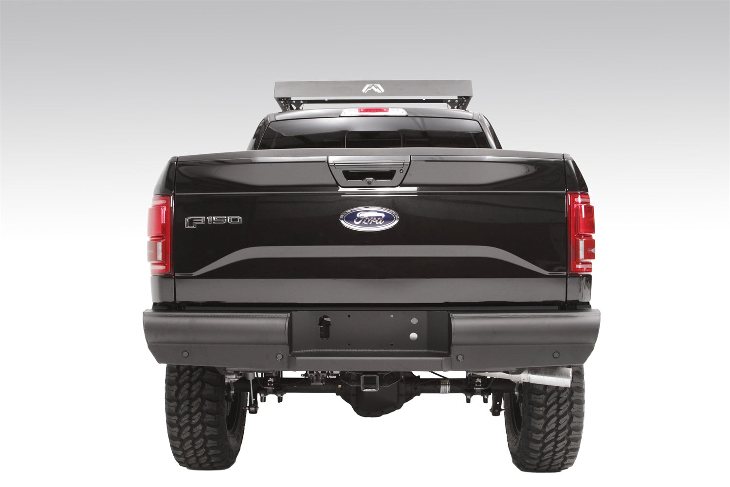 Fab Fours FF15-U3250-1 Elite Rear Bumper; 2 Stage Black Powder Coated; Fab Fours FF15-U3250-1