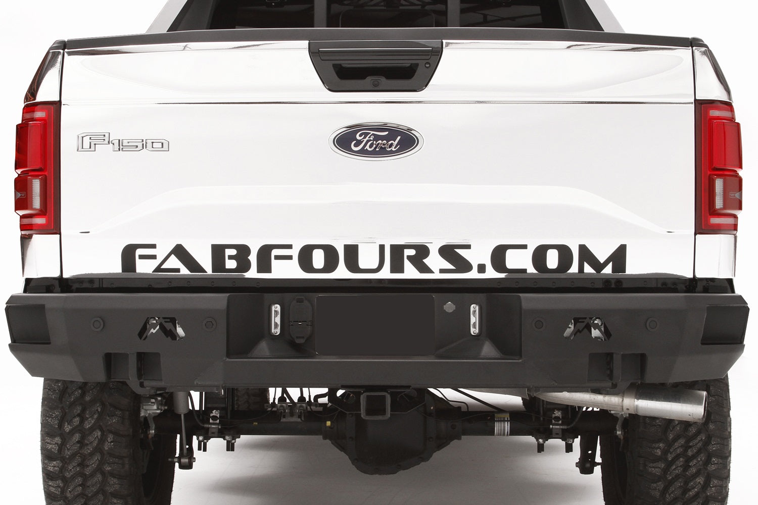 Fab Fours FF15-W3251-B Premium Rear Bumper; Uncoated/Paintable; w/Sensors; [AWSL]; Fab Fours FF15-W3251-B