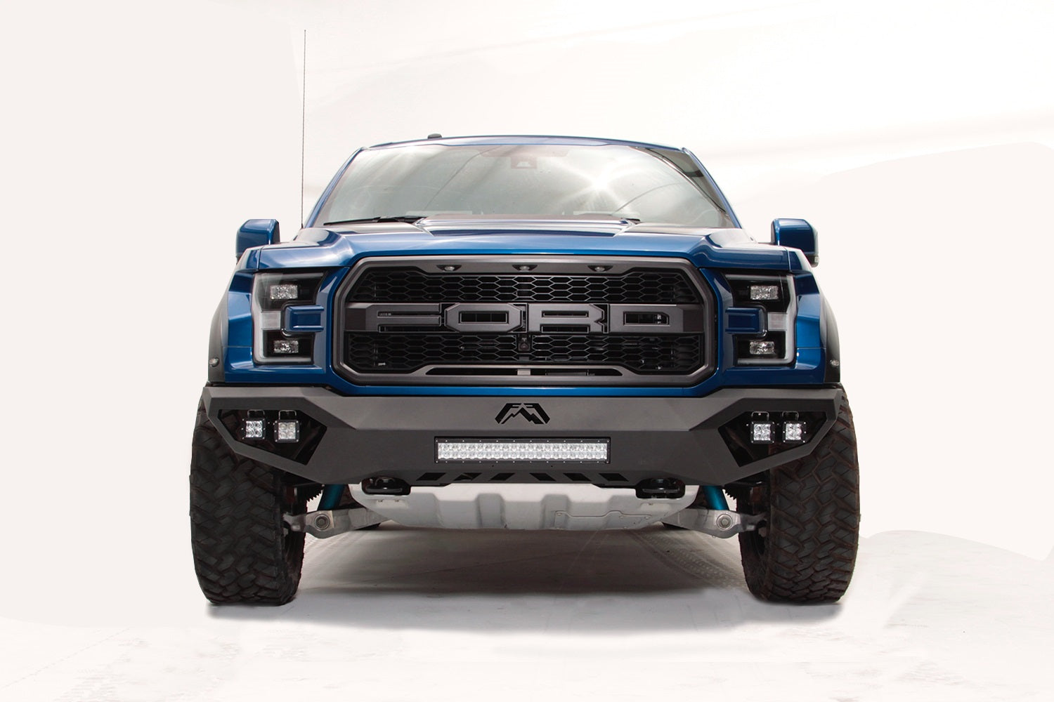 Fab Fours FF17-D4351-B Vengeance Front Bumper; Uncoated/Paintable; [AWSL]; Fab Fours FF17-D4351-B
