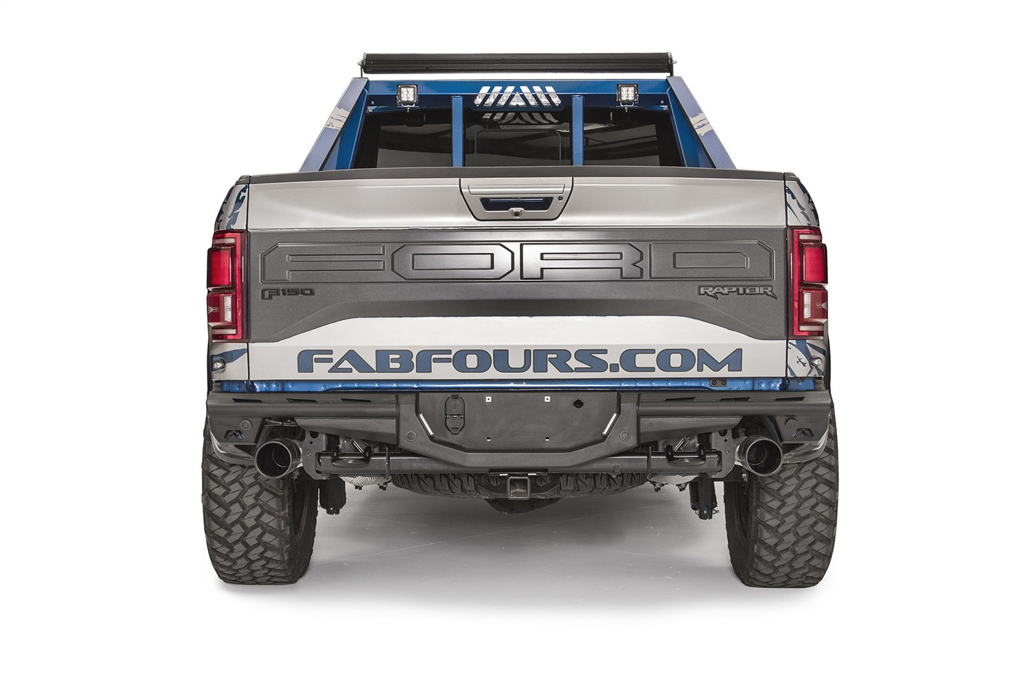 Fab Fours FF17-E4371-B Aero Rear Bumper; Uncoated/Paintable; [AWSL]; Fab Fours FF17-E4371-B