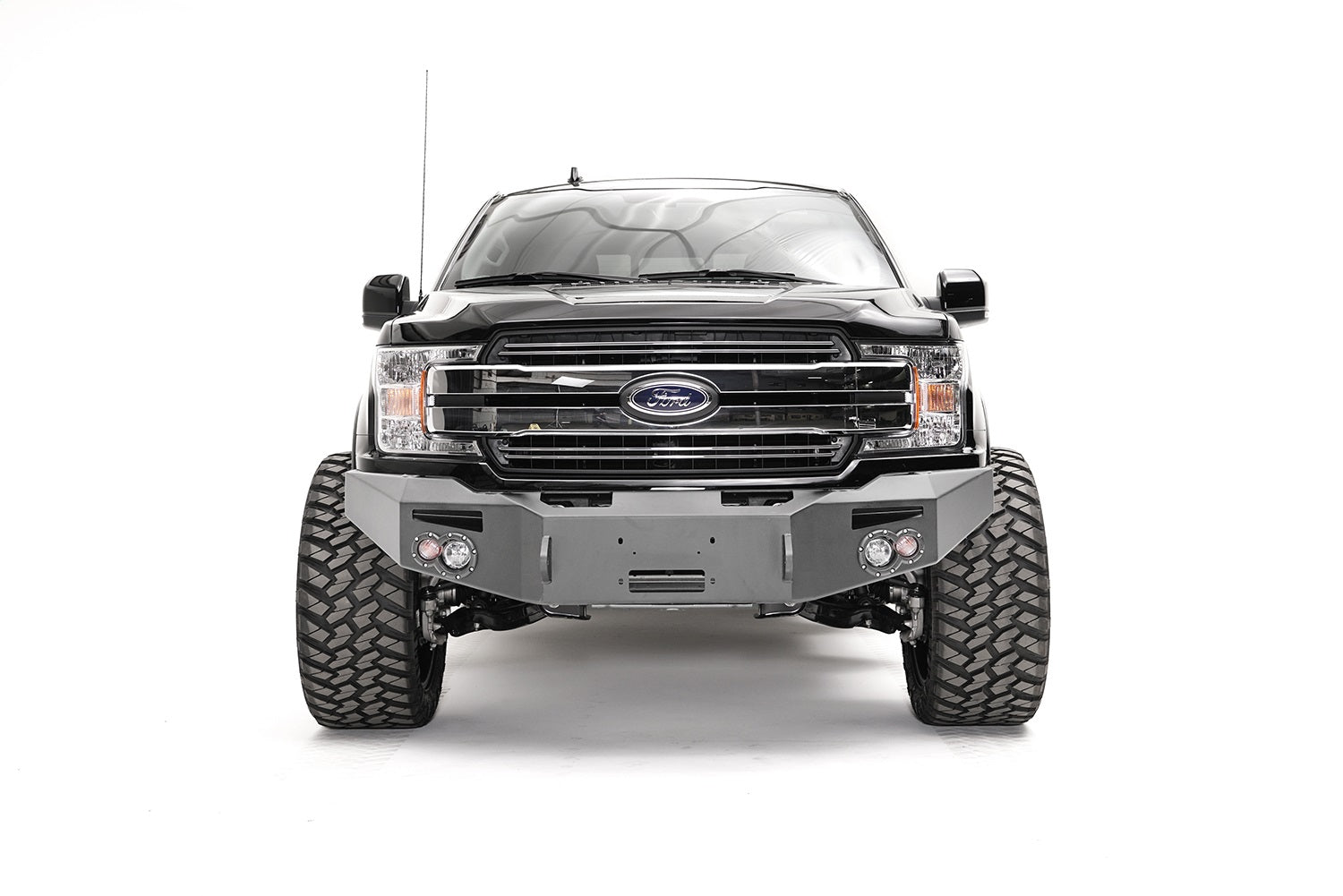Fab Fours FF18-H4551-B Premium Winch Front Bumper; Uncoated/Paintable; w/o Guard; [AWSL]; Fab Fours FF18-H4551-B