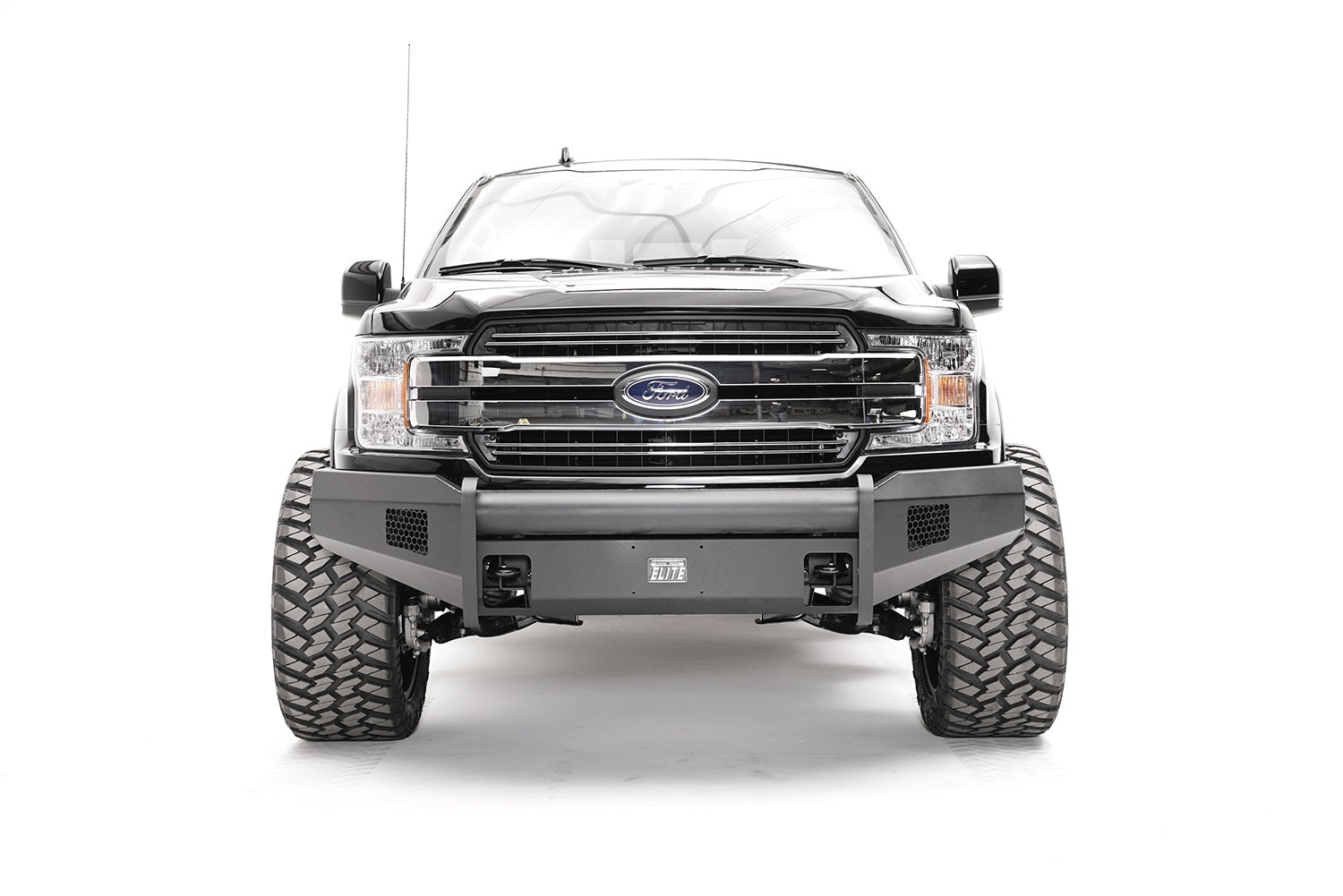 Fab Fours FF18-R4561-1 Elite Front Bumper; 2 Stage Black Powder Coated; w/o Guard; Fab Fours FF18-R4561-1