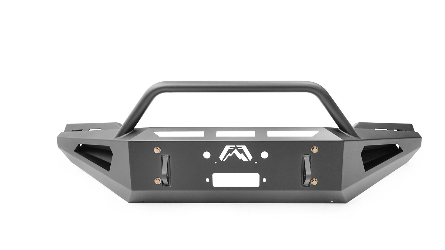 Fab Fours FF18-RS4562-1 Red Steel Front Bumper; w/Pre-Runner Guard; Fab Fours FF18-RS4562-1