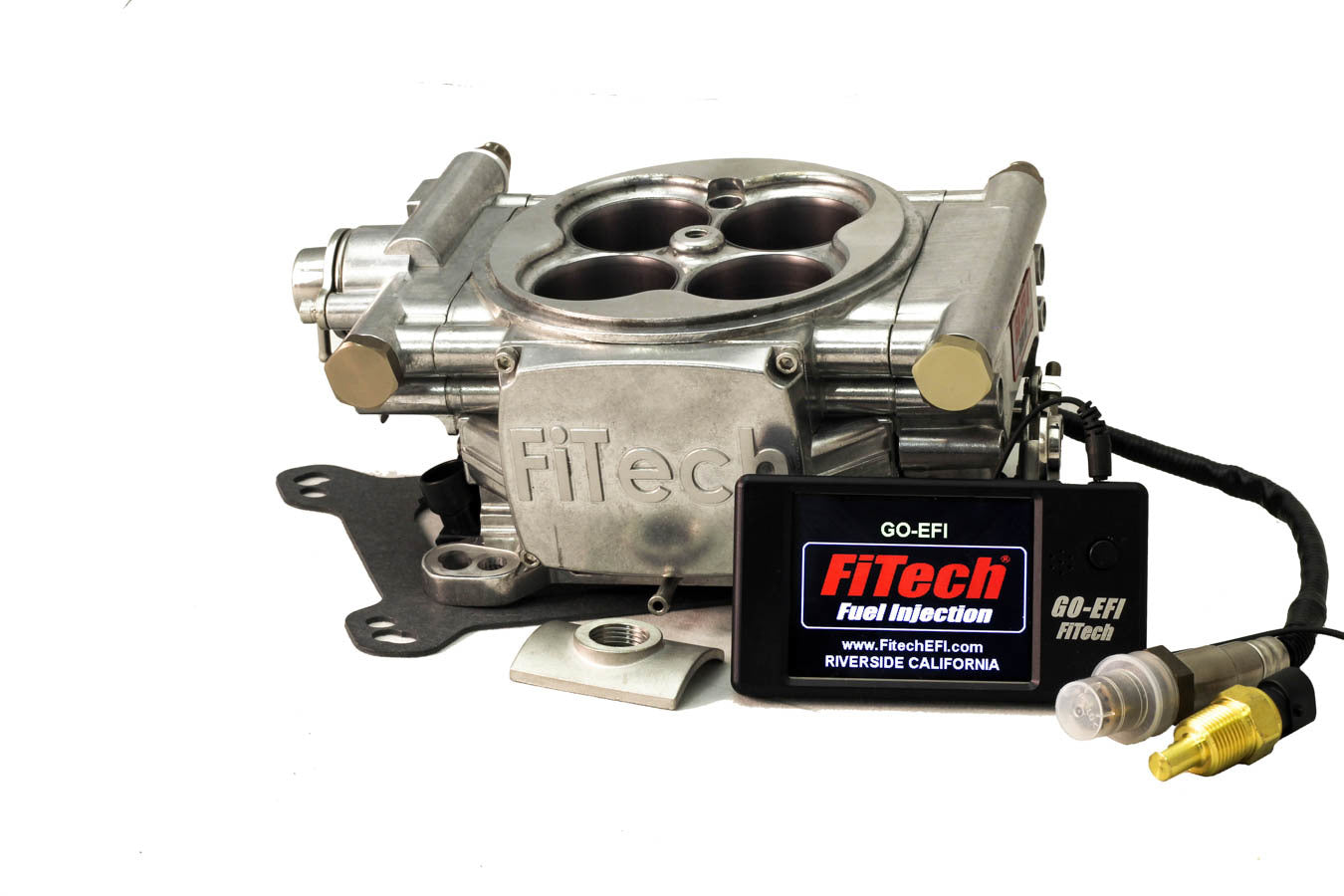 FiTech Fuel Injection 30001 Go EFI 4 600hp Basic Kit Bright Tumble Finish FiTech Fuel Injection 30001