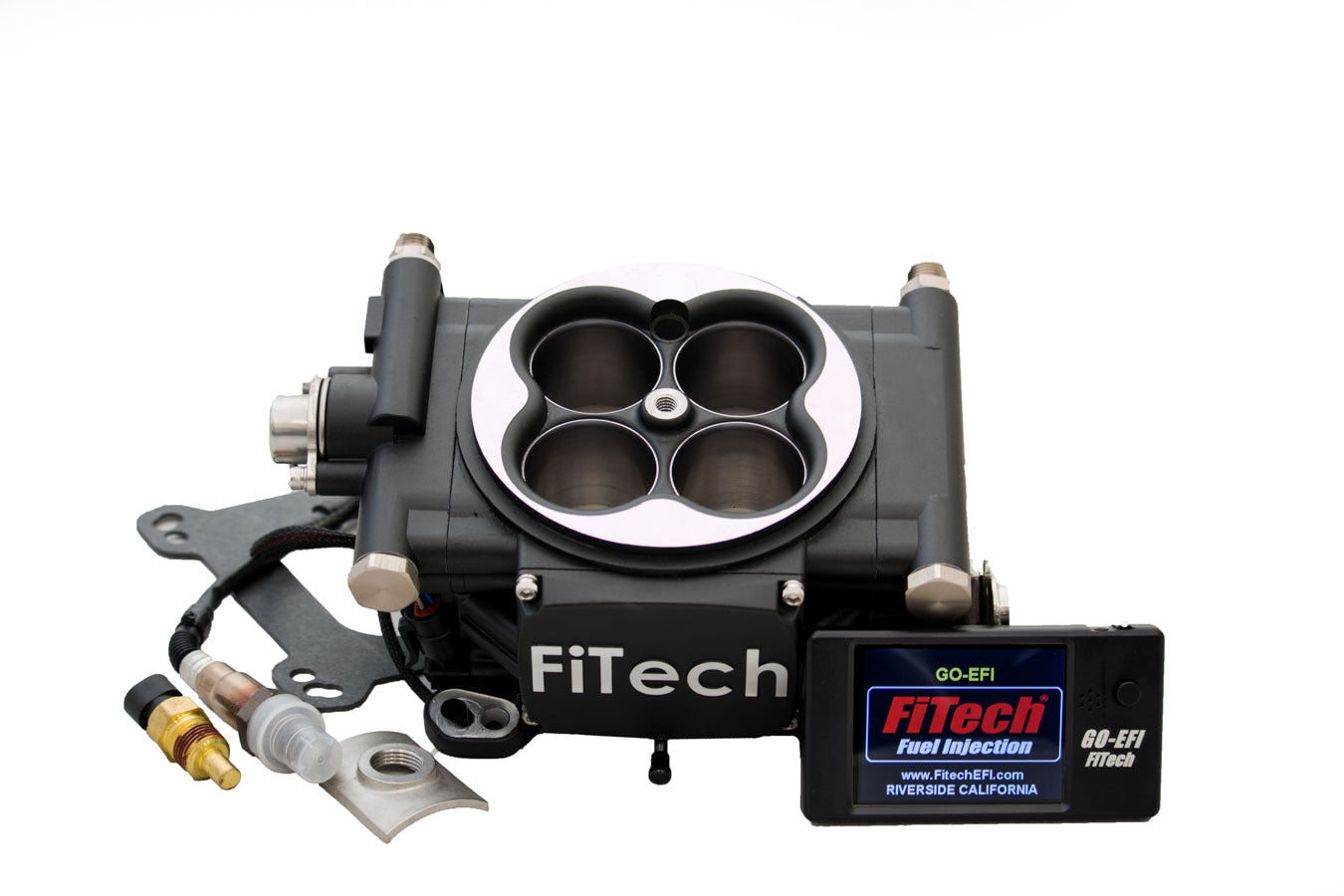 FiTech Fuel Injection 30002 Go EFI 4 600hp Basic Kit Matte Black FiTech Fuel Injection 30002