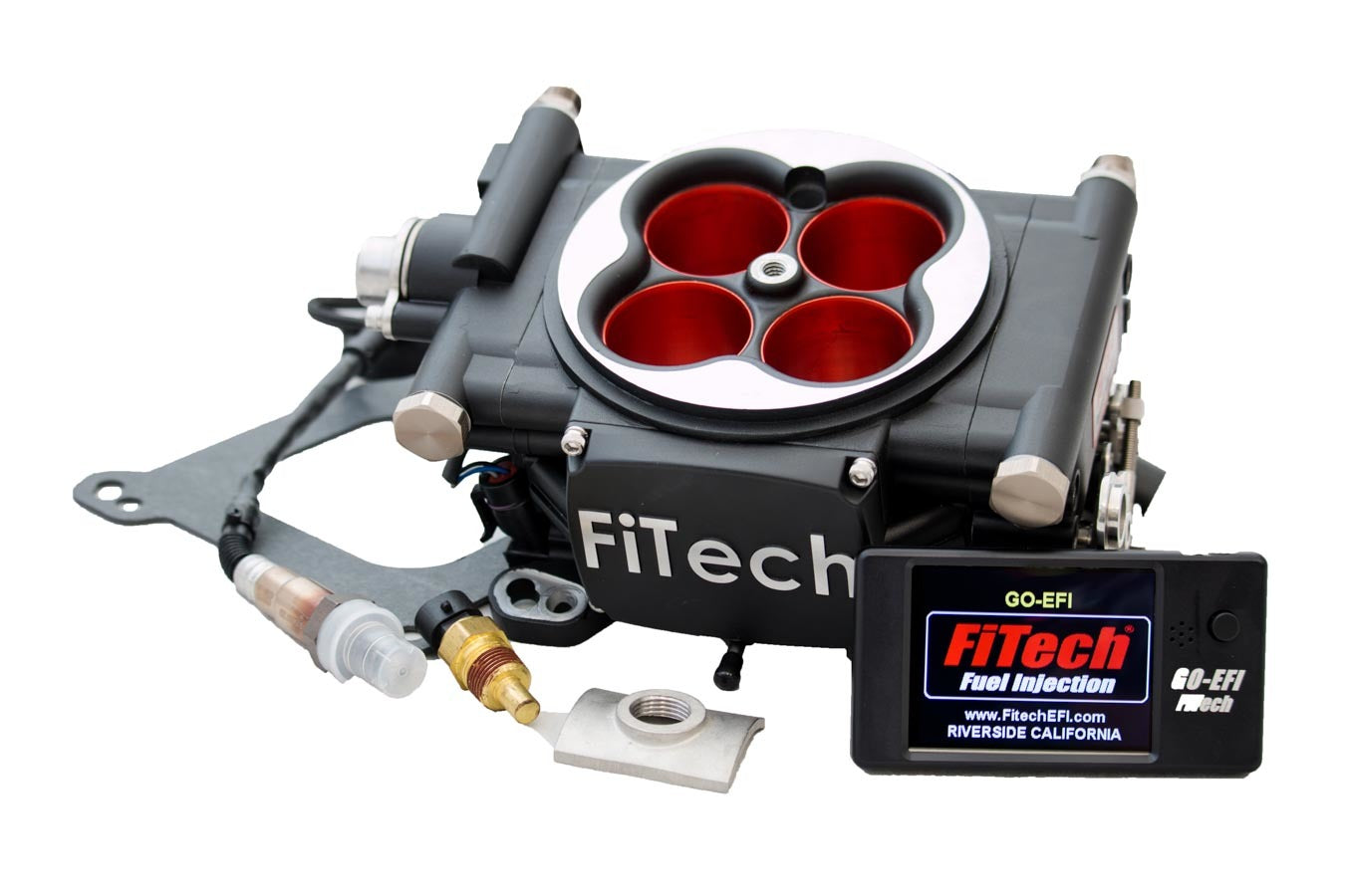 FiTech Fuel Injection 30004 Go EFI Power Adder 600hp Kit Matte Black FiTech Fuel Injection 30004