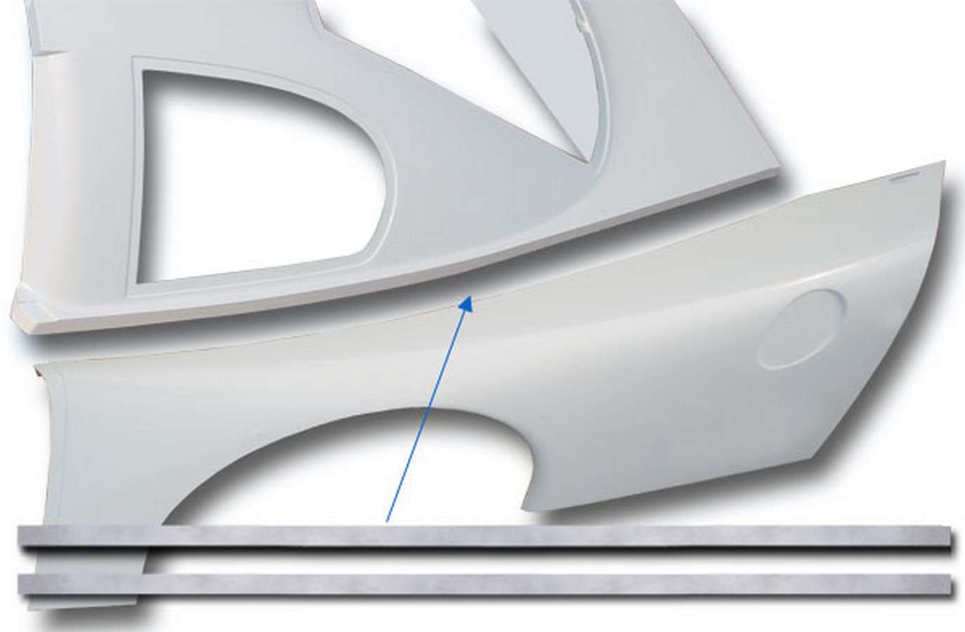 Five Star Fabricating 000-27B Backup Plate Kit Roof to Quarter Panel Five Star Fabricating 000-27B