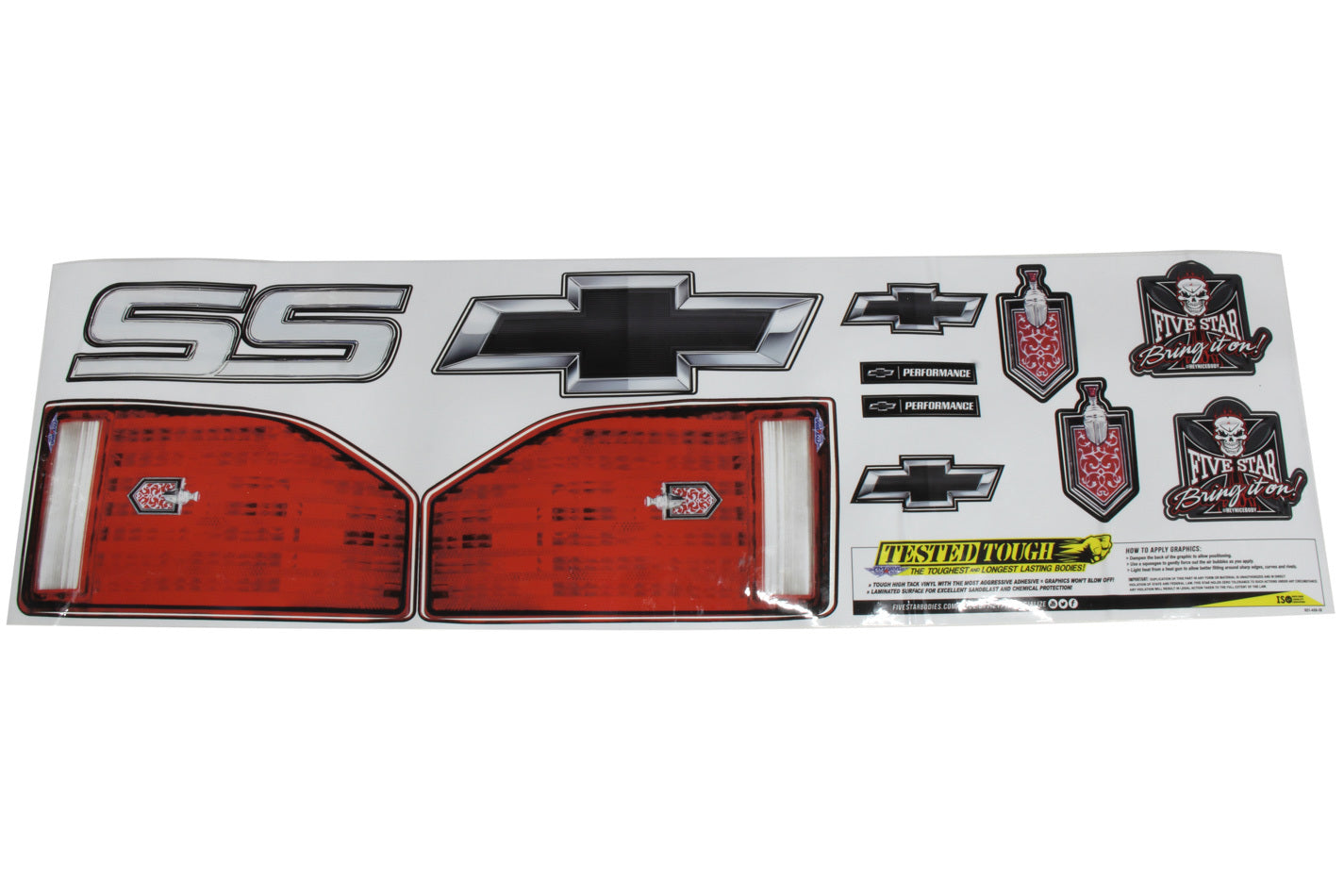 Five Star Fabricating 021-450-ID Taillight Graphics MD3 88 Chevy Monte Carlo Five Star Fabricating 021-450-ID