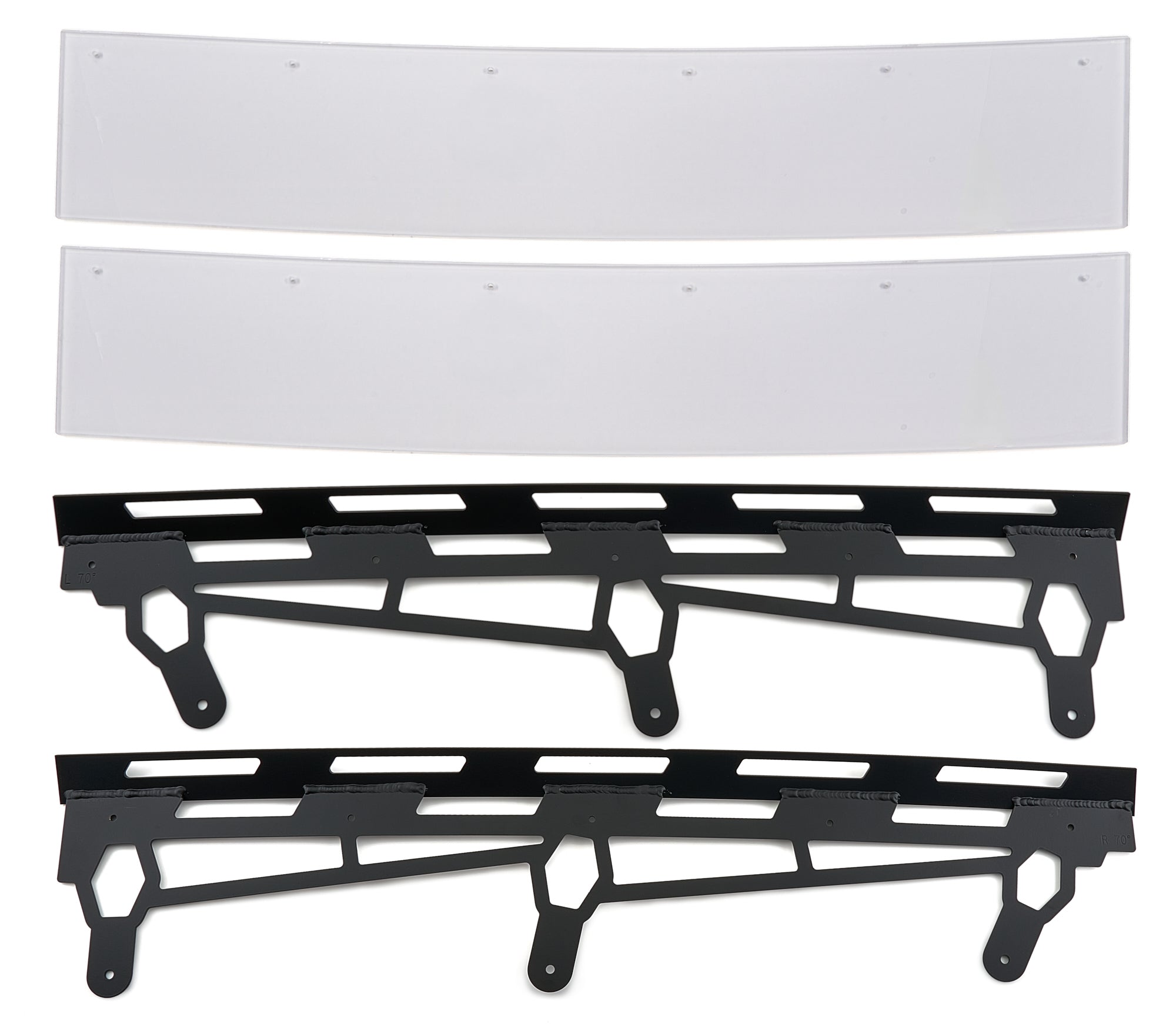 Five Star Fabricating 11002-47387-B 2019 LM Spoiler Black 6.5IN X 64.5IN 70 Degree Five Star Fabricating 11002-47387-B