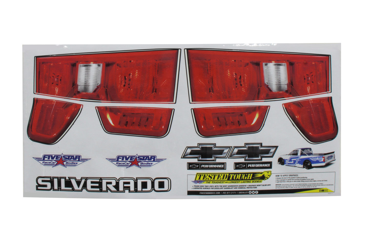 Five Star Fabricating 21191-44541 2019 Chevy Silverado Tail ID Graphics Kit Five Star Fabricating 21191-44541
