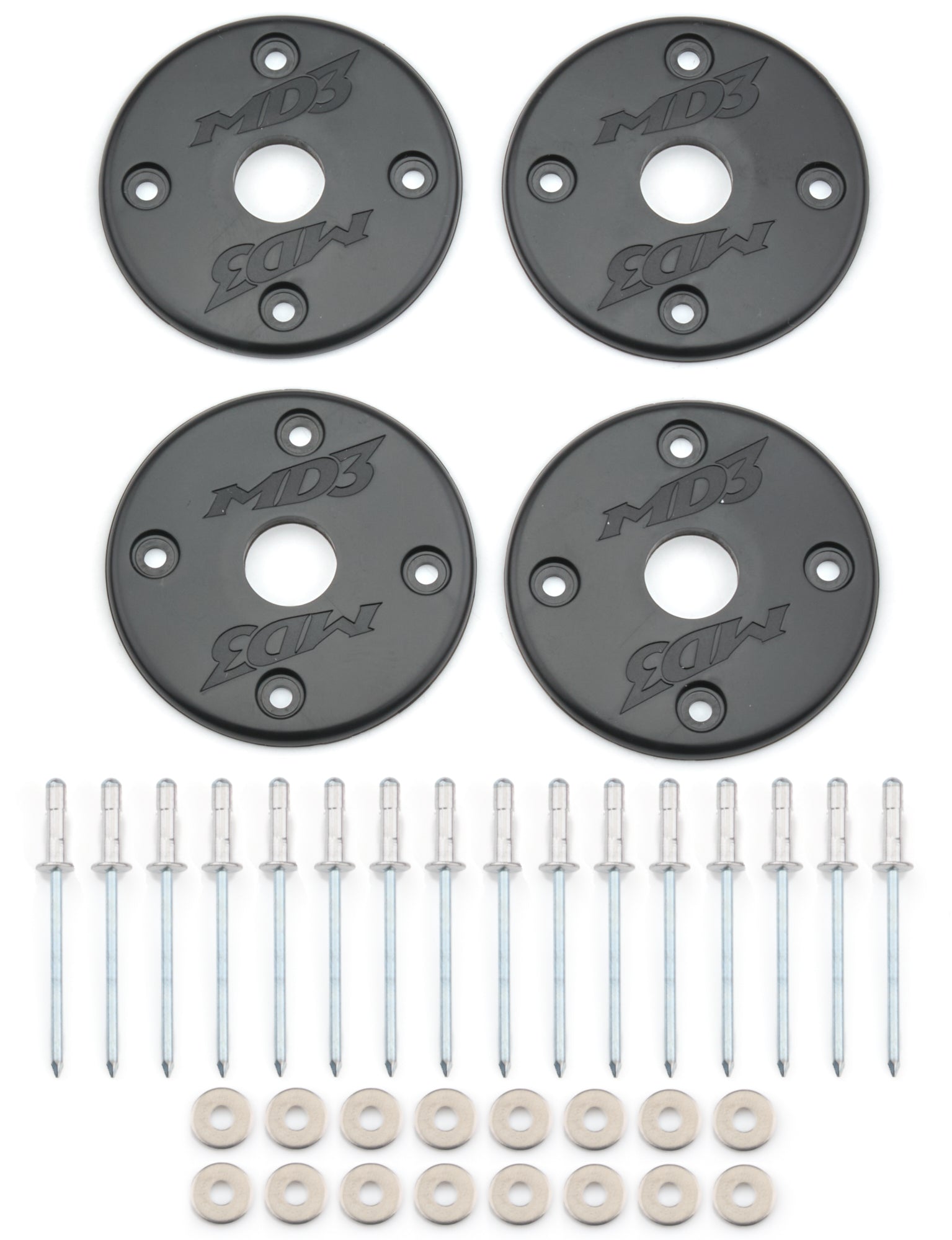 Five Star Fabricating 30001-34951-B Scuff Plate Plastic Black 4-Pack MD3 Five Star Fabricating 30001-34951-B