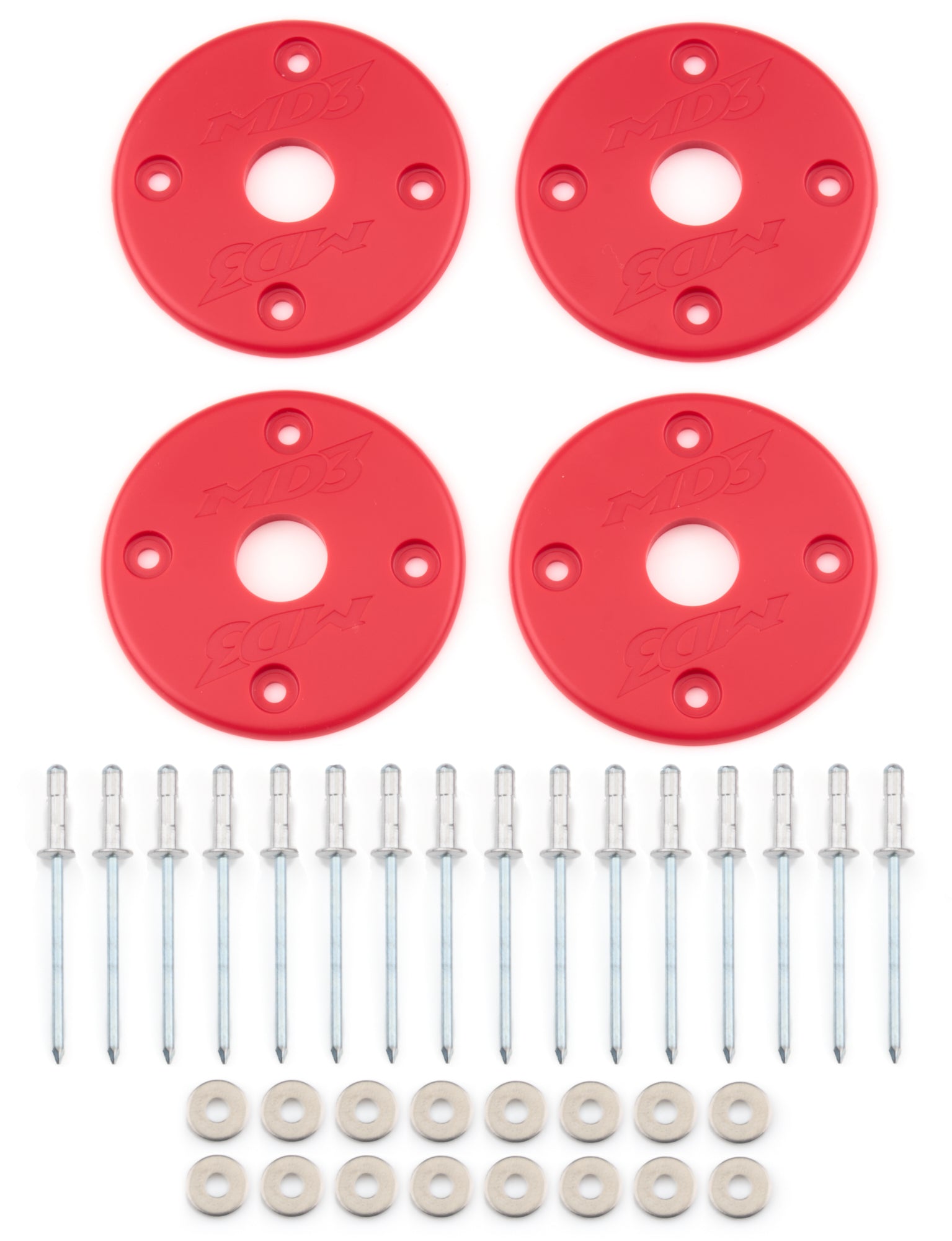 Five Star Fabricating 30001-34951-R Scuff Plate Plastic Red 4-Pack MD3 Five Star Fabricating 30001-34951-R