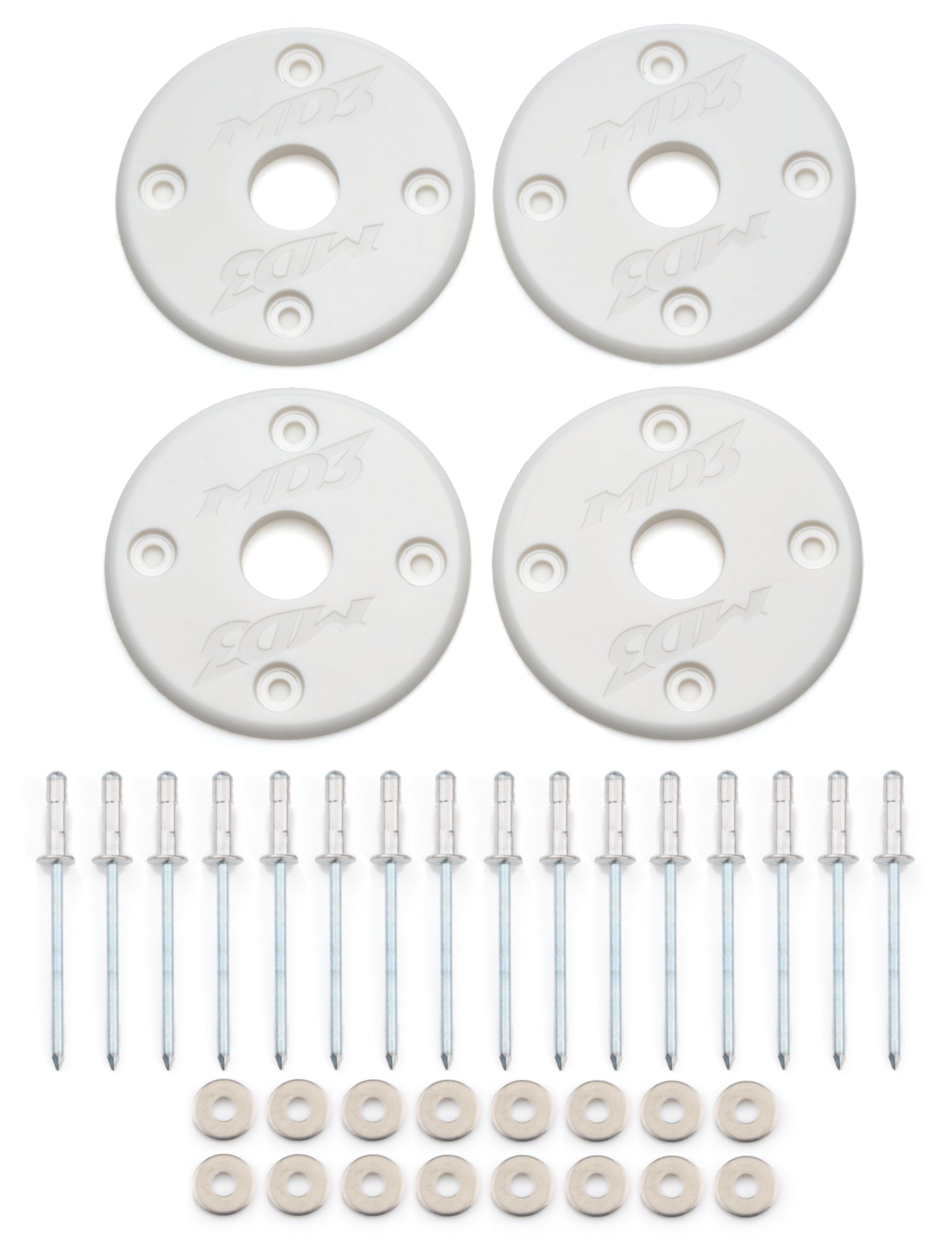 Five Star Fabricating 30001-34951-W Scuff Plate Plastic White 4-Pack MD3 Five Star Fabricating 30001-34951-W